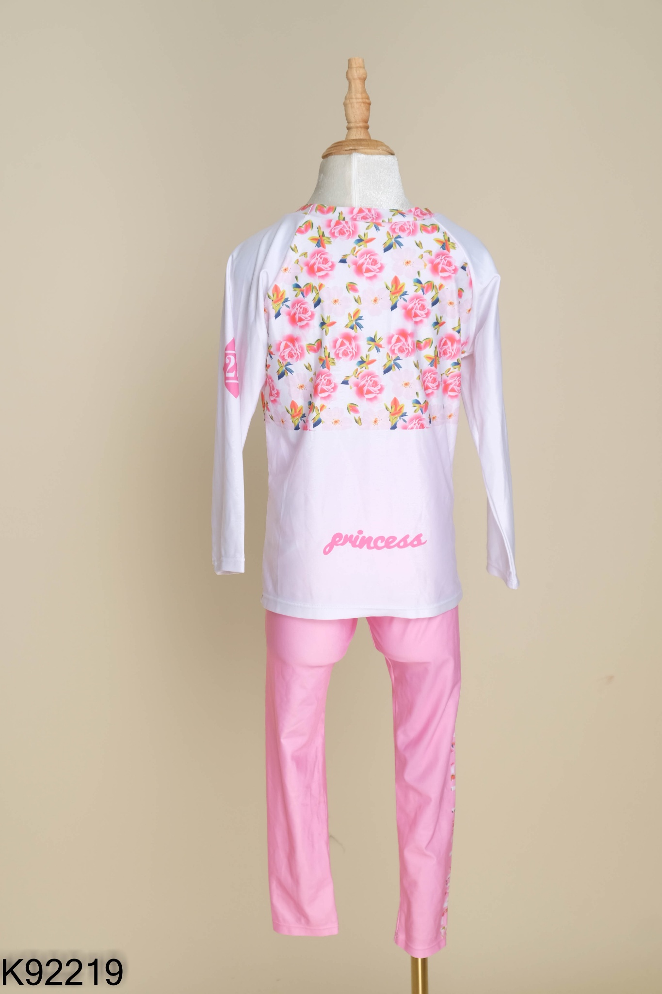 SET Đồ bơi trắng phối hồng KIDS