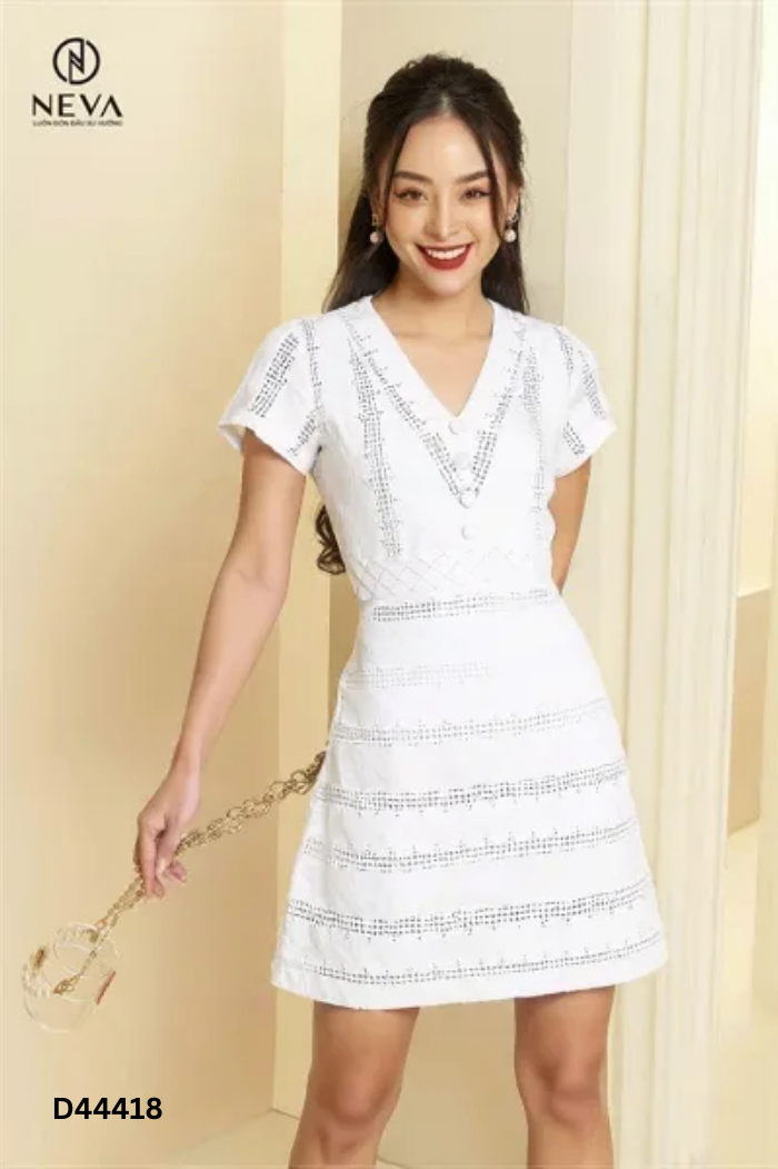 Váy NEVA linen trắng