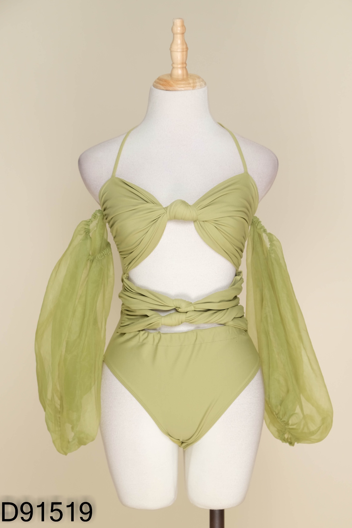 Bodysuit xanh trễ vai
