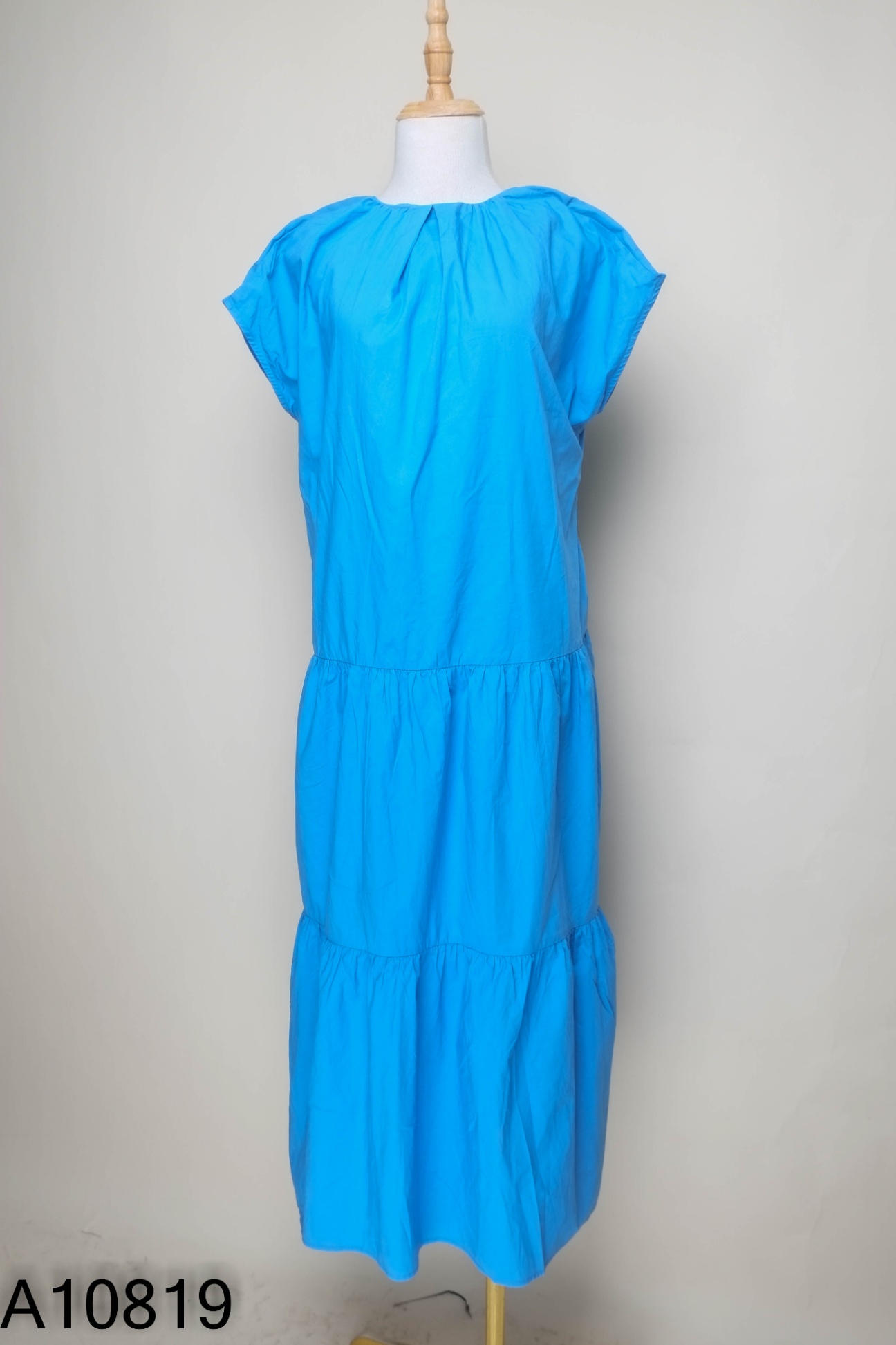 Váy sát nách xanh đậm babydoll
