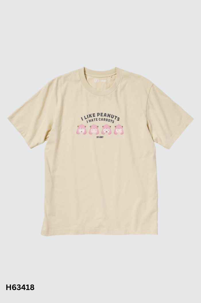 Áo UNIQLO phông be in hình