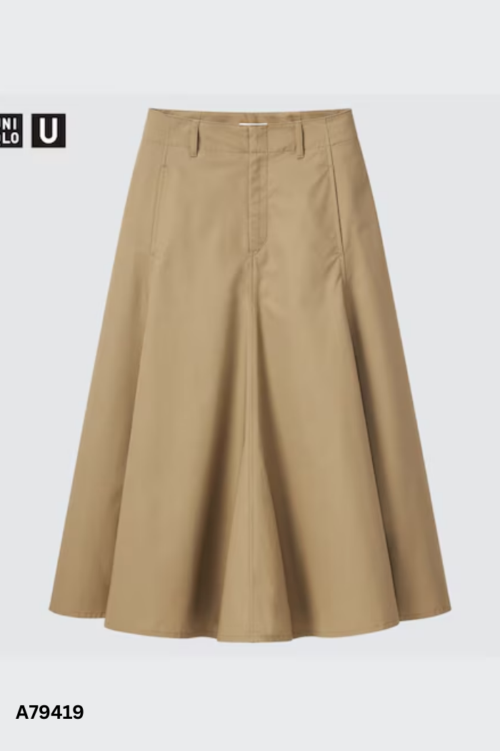 Chân váy UNIQLO be trơn
