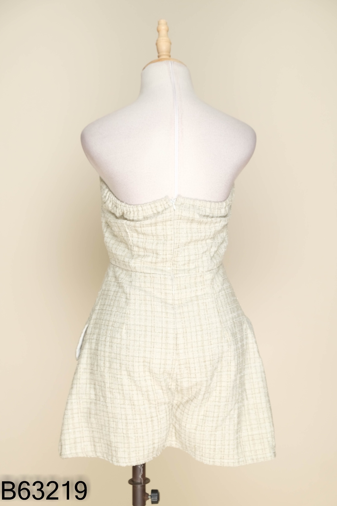 NEWTAG Váy PHAM KIEU TRANG dạ tweed xanh