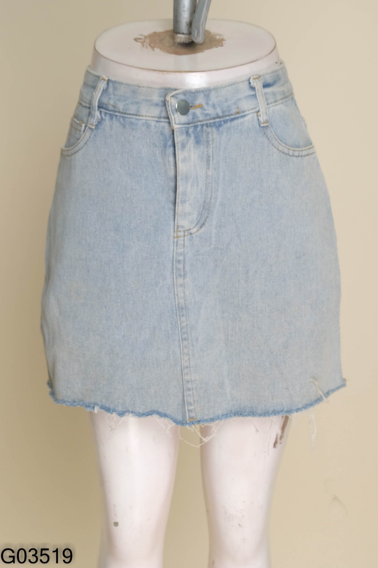 Chân váy jeans xanh