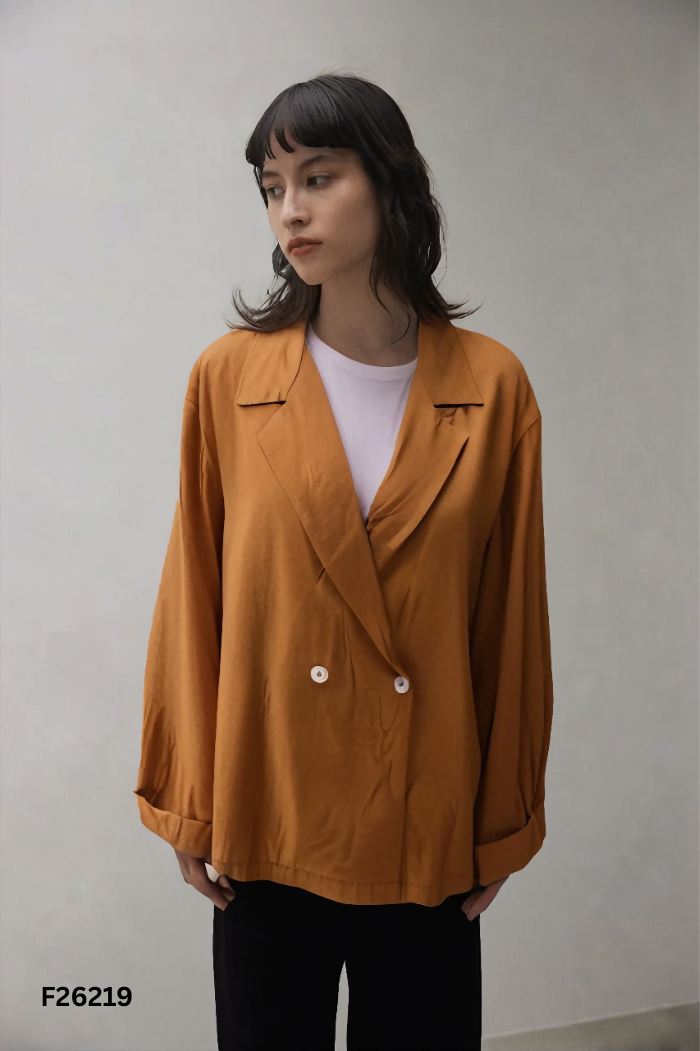 Áo nâu HAPPY ZOO cổ vest