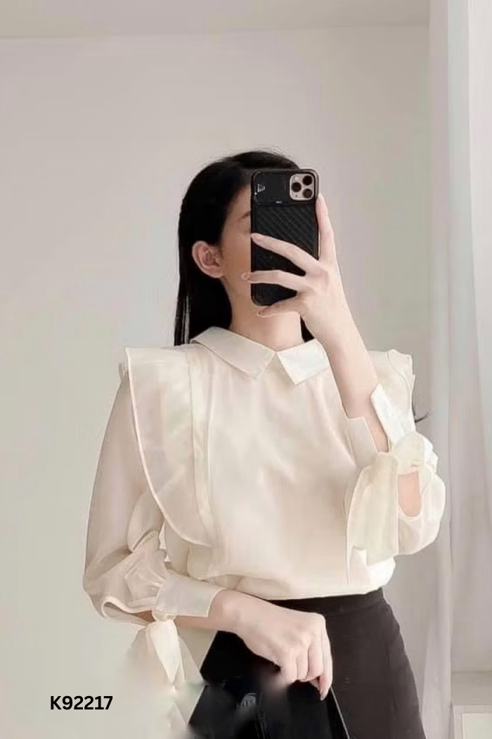 Áo kiểu LAMIGO trắng trơn
