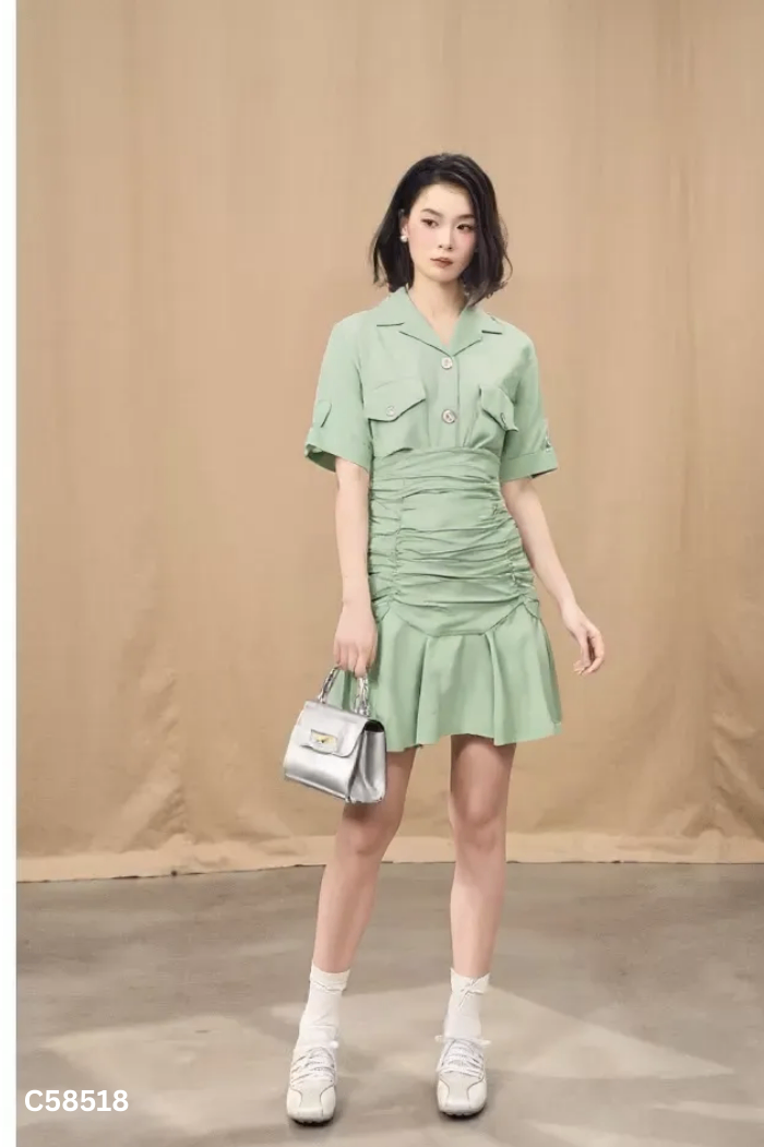 SET Áo xanh trơn + chân váy