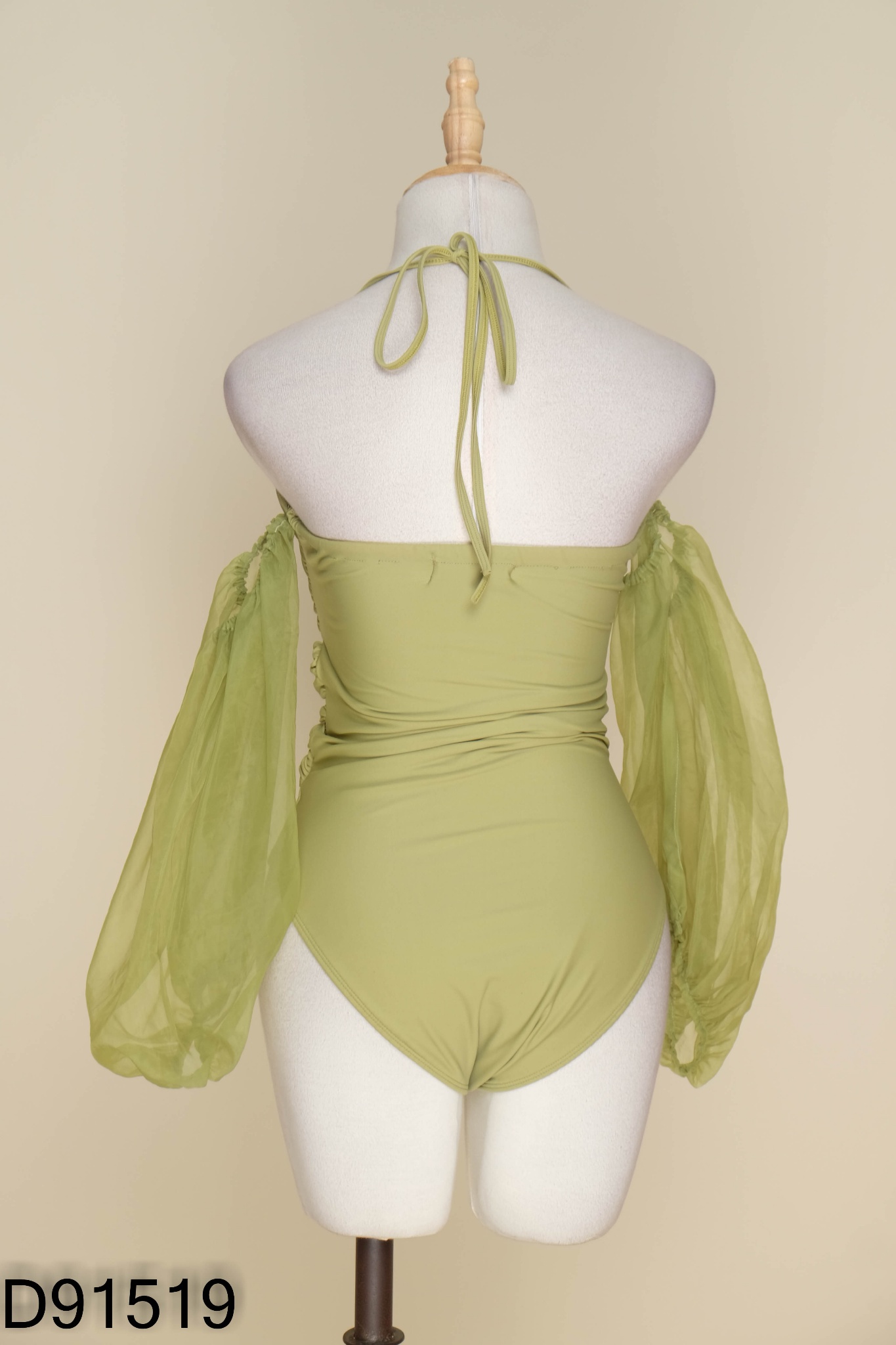 Bodysuit xanh trễ vai