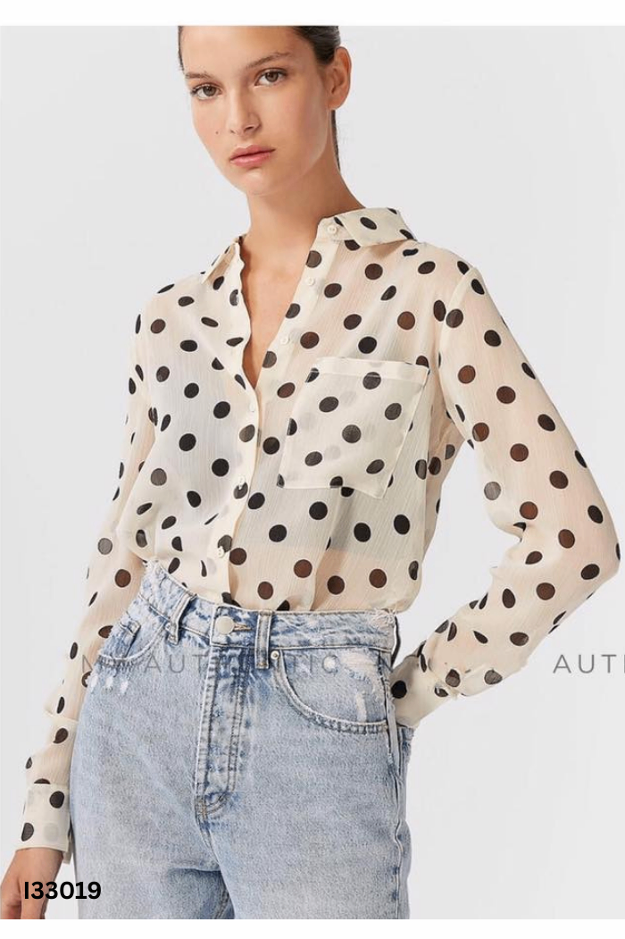Áo sơ mi STRADIVARIUS be chấm bi