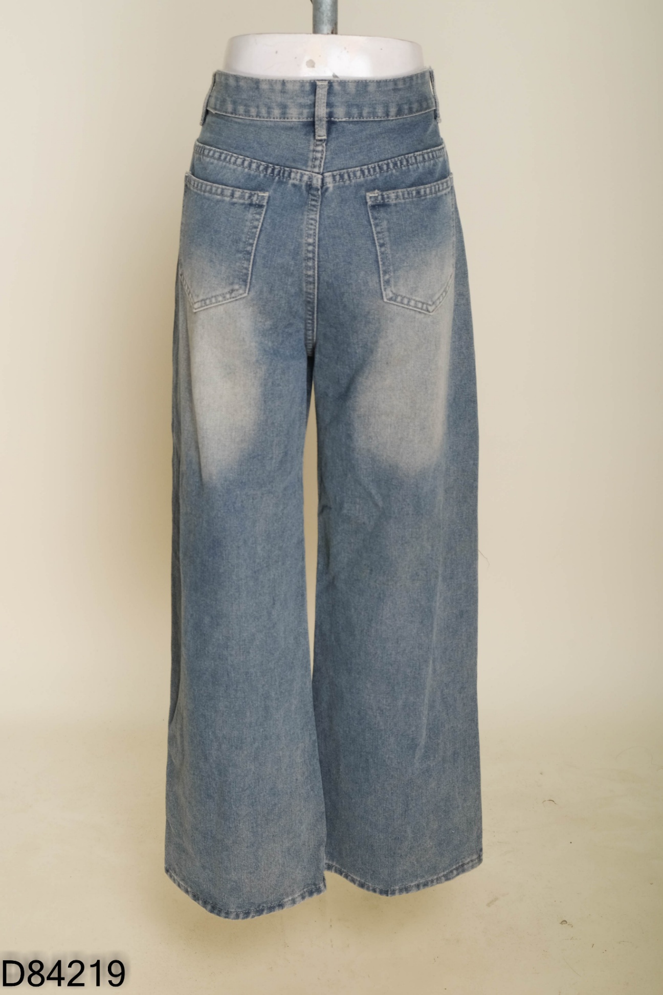 Quần suông jeans xanh nâu