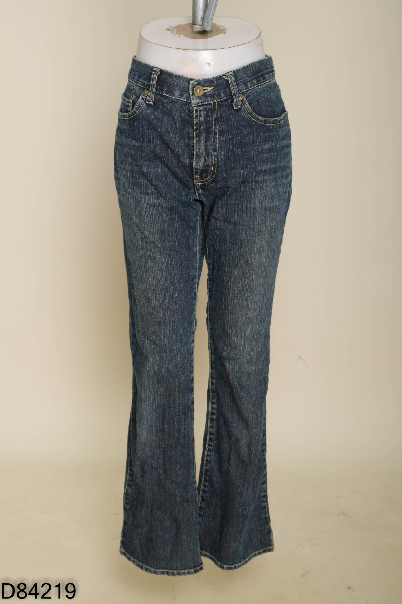 Quần jeans loe xám xanh
