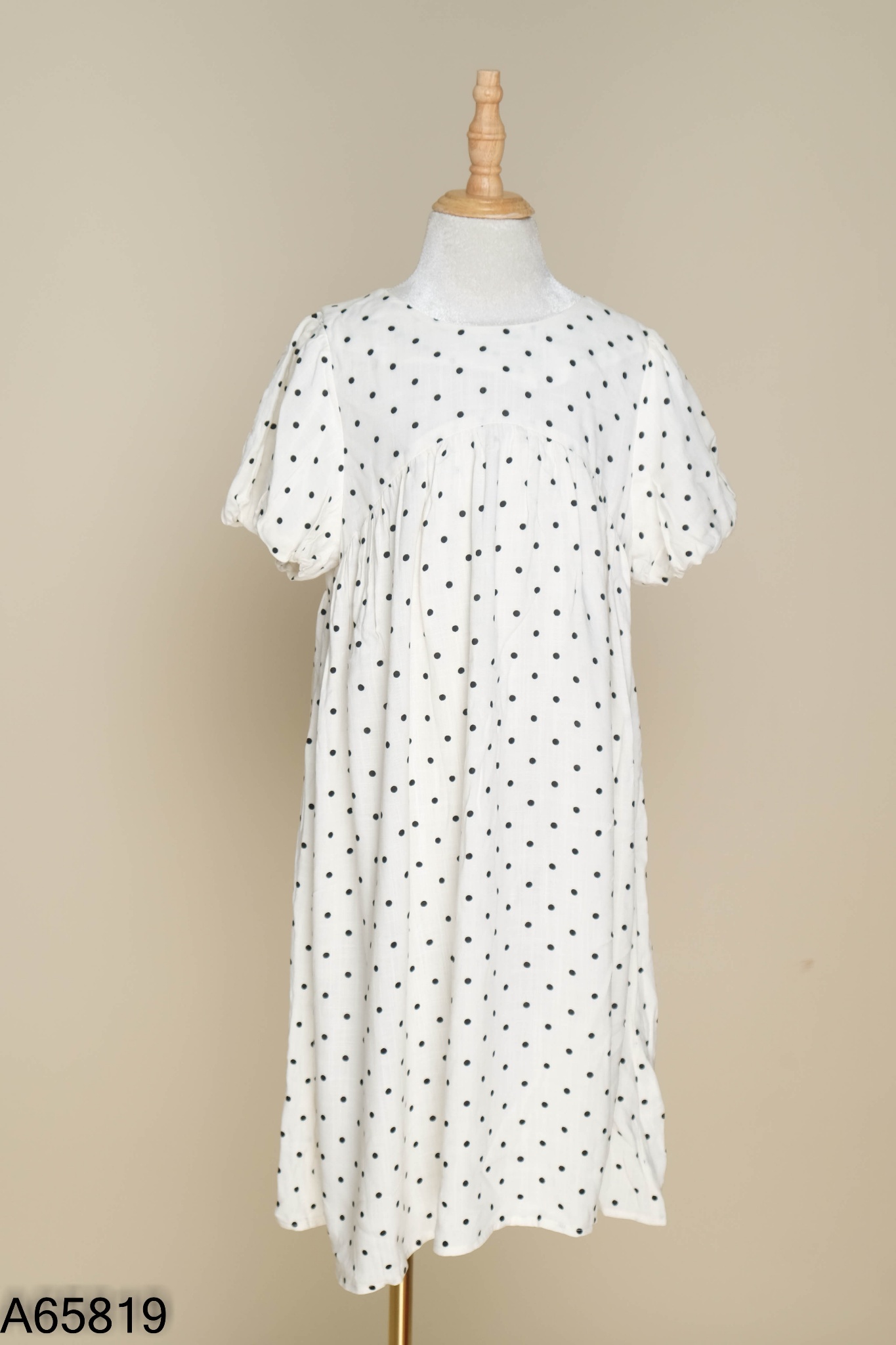 NEWTAG Váy linen IVY MODA be chấm bi KIDS