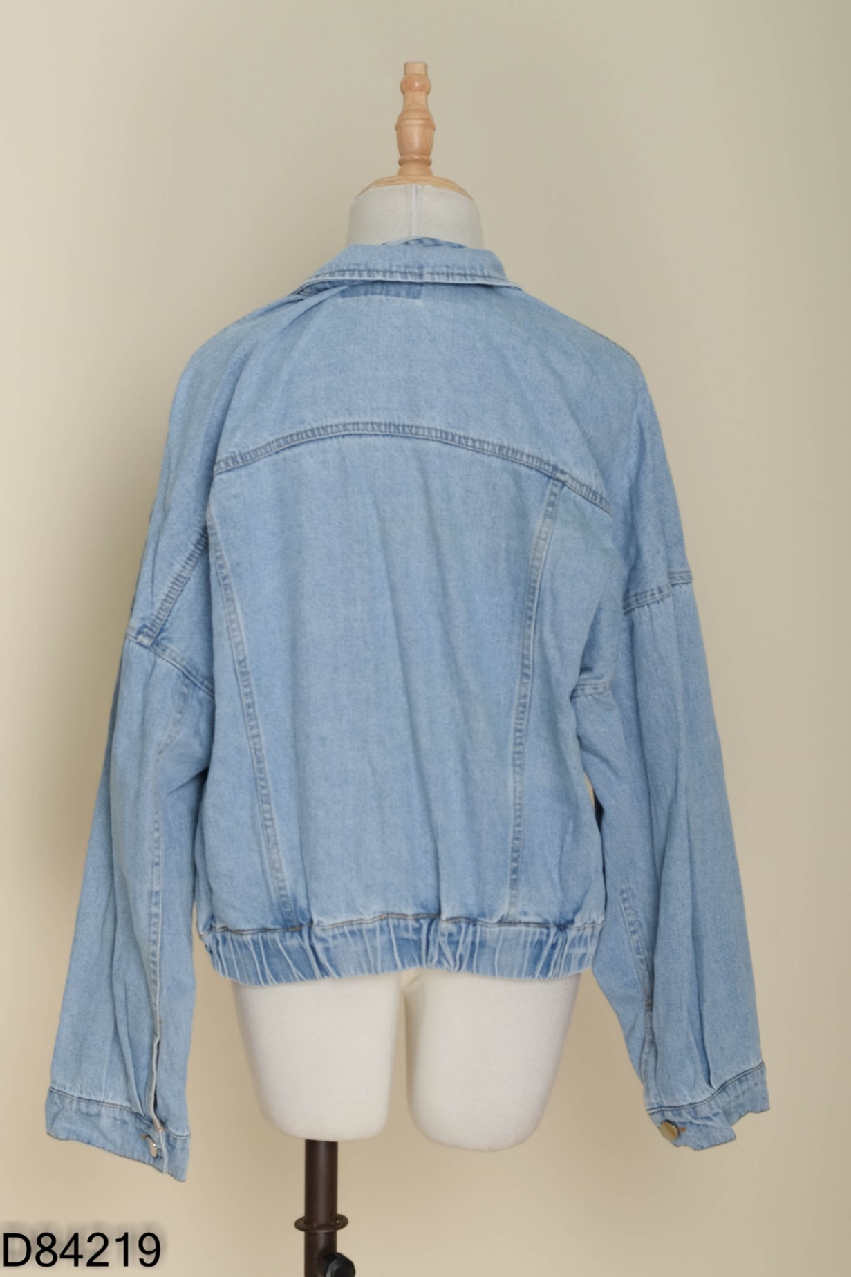 Áo khoác jeans ZARA xanh trơn