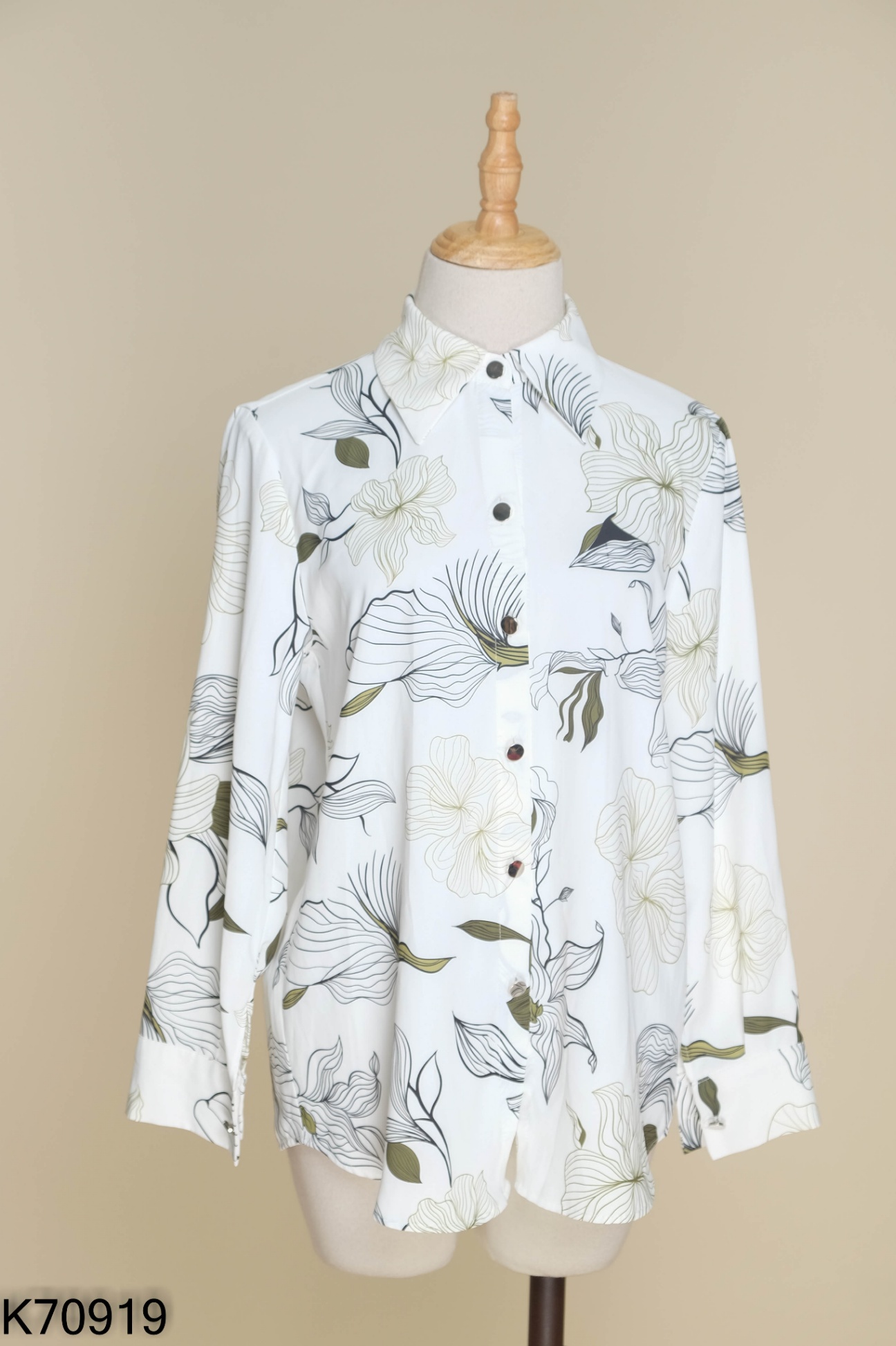 Áo sơ mi trắng VERO MODA họa tiểt