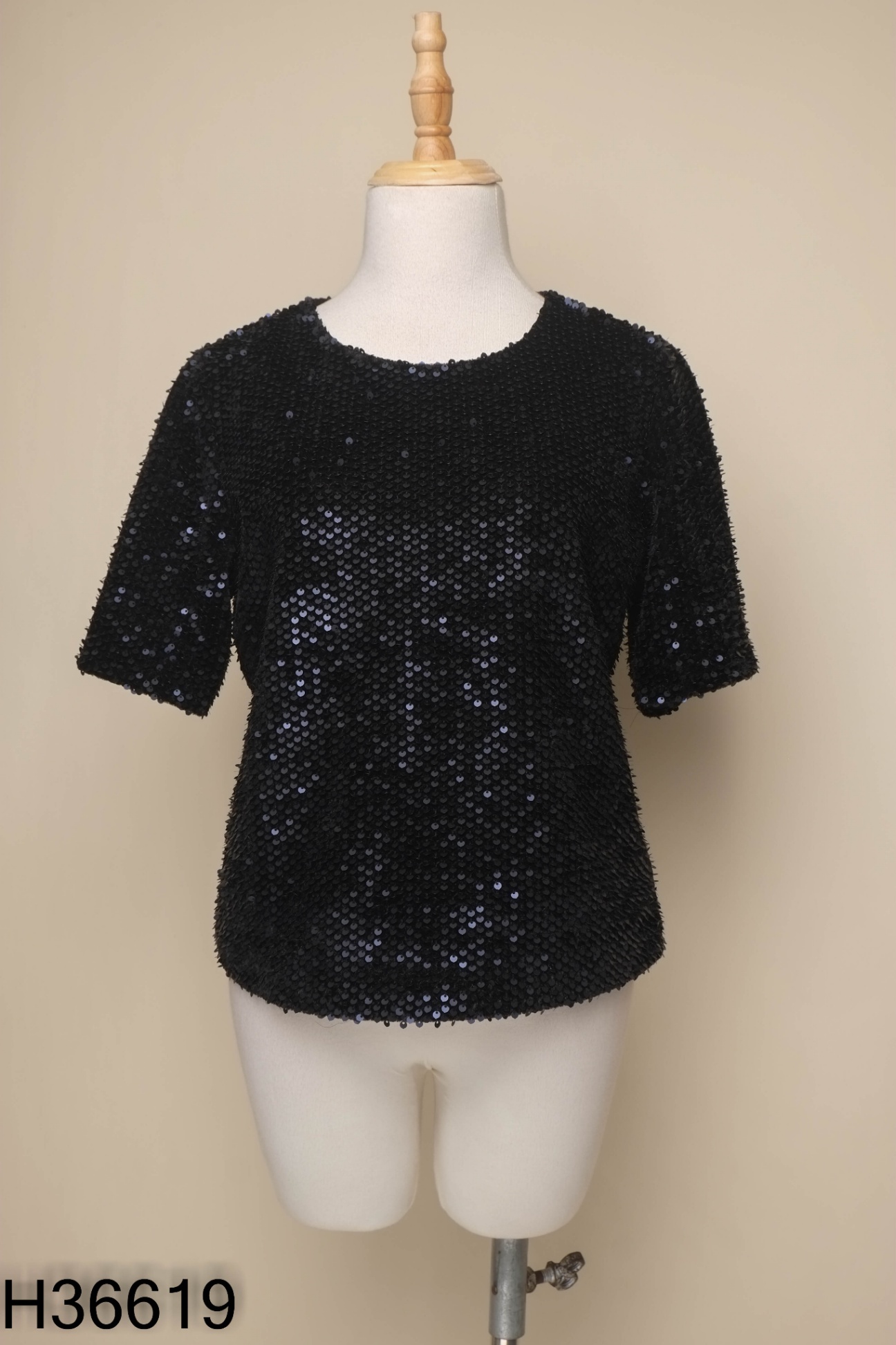 Áo xanh đen ANN TAYLOR đính cườm