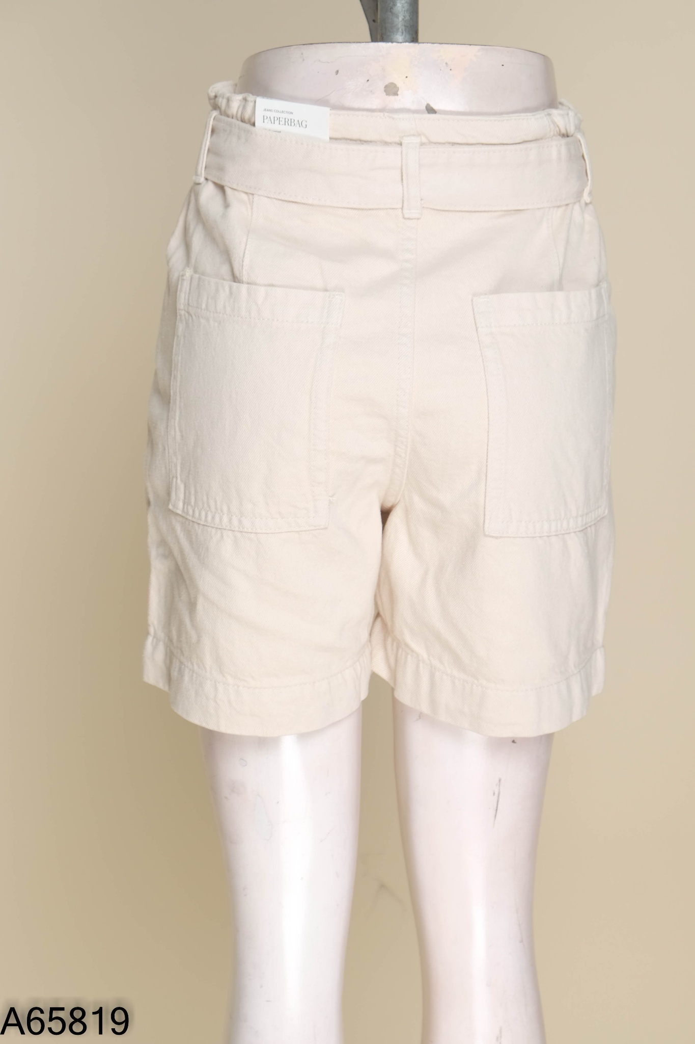 NEWTAG Quần shorts jeans MANGO be kèm đai