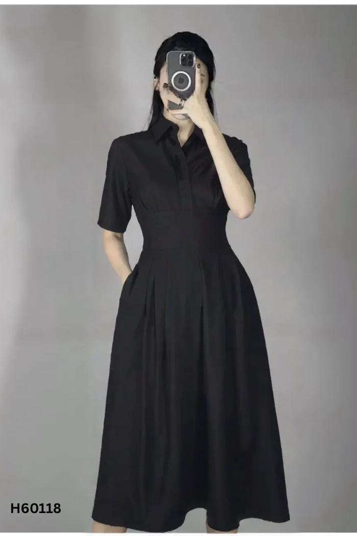 Váy kiểu đen trơn