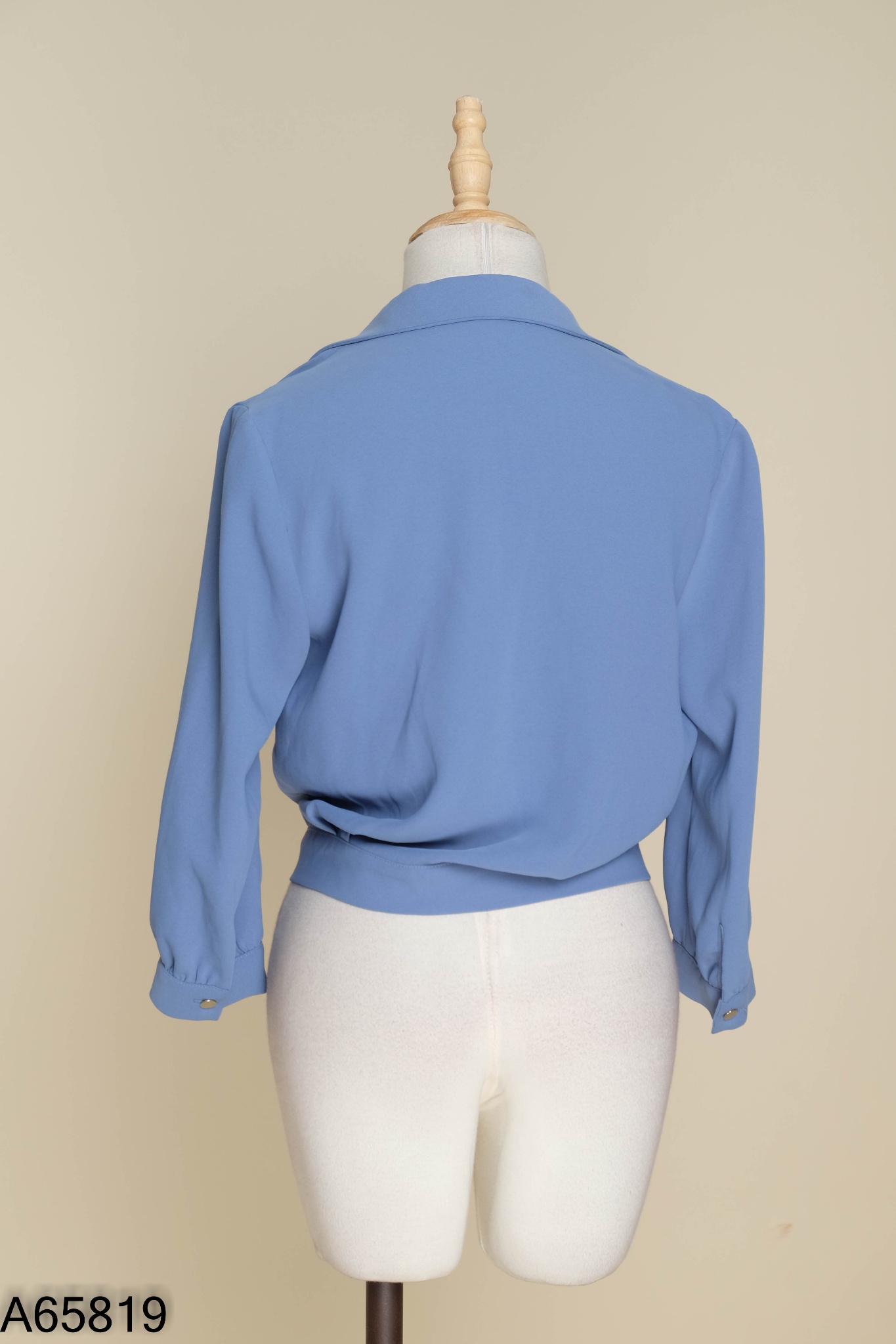 Áo xanh PAMELA cổ vest