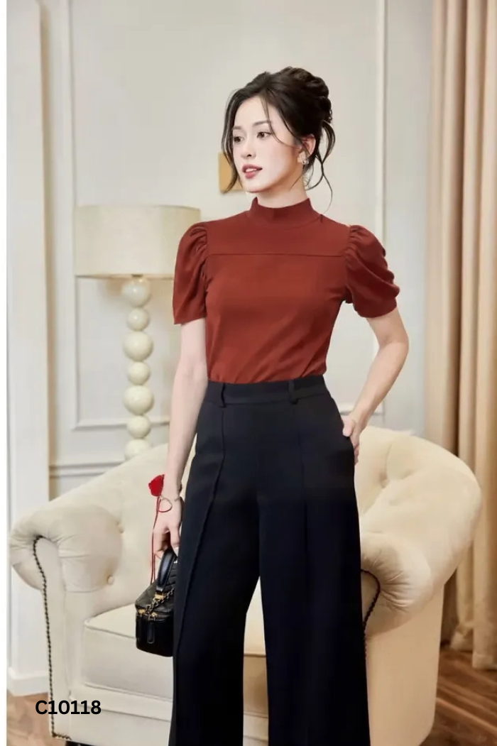 Áo len tăm đỏ cổ 3p