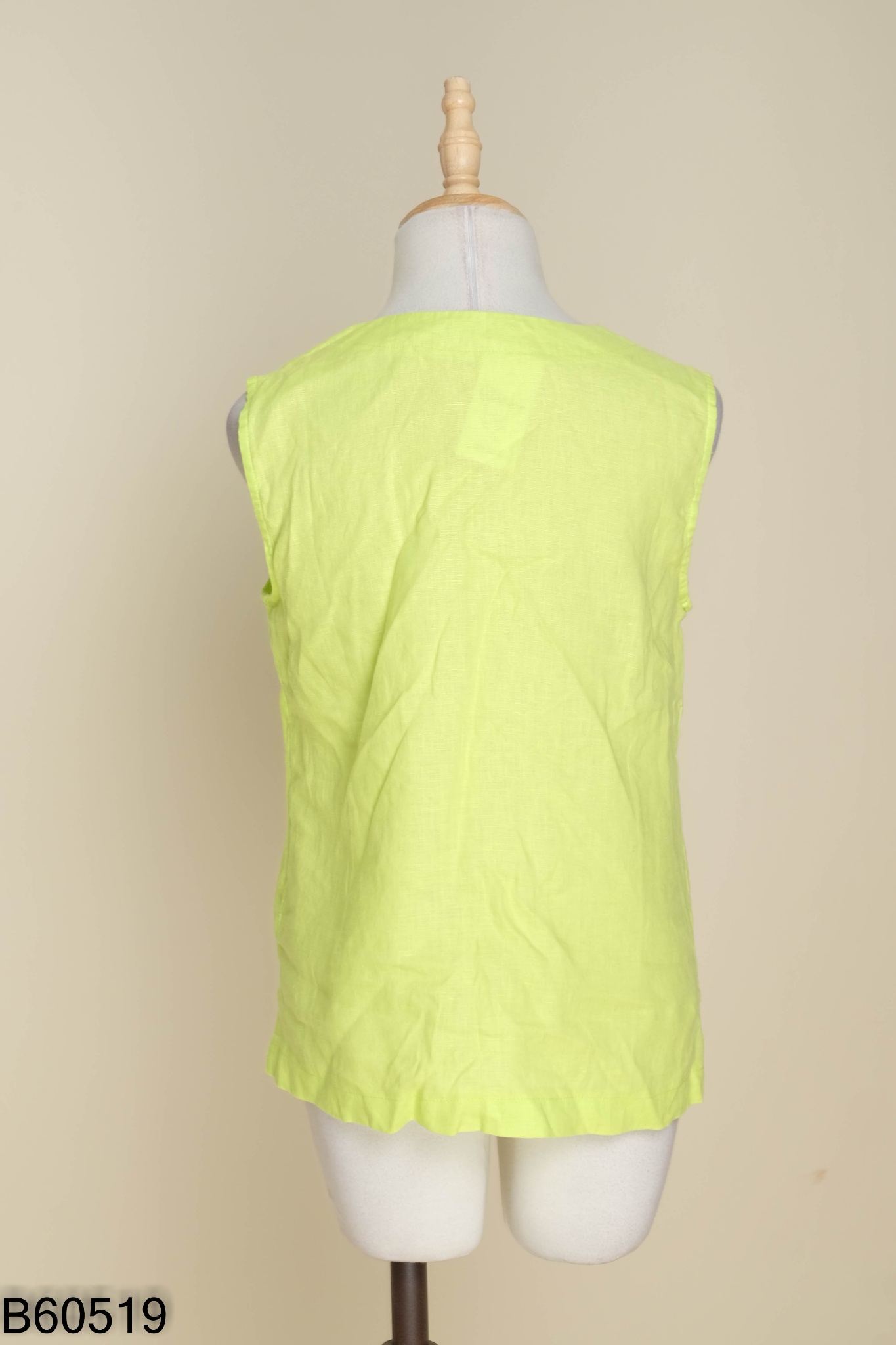 Áo LINEN xanh cài khuy