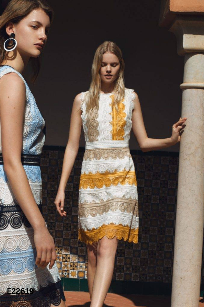 Váy VERO MODA ren vàng phối trắng