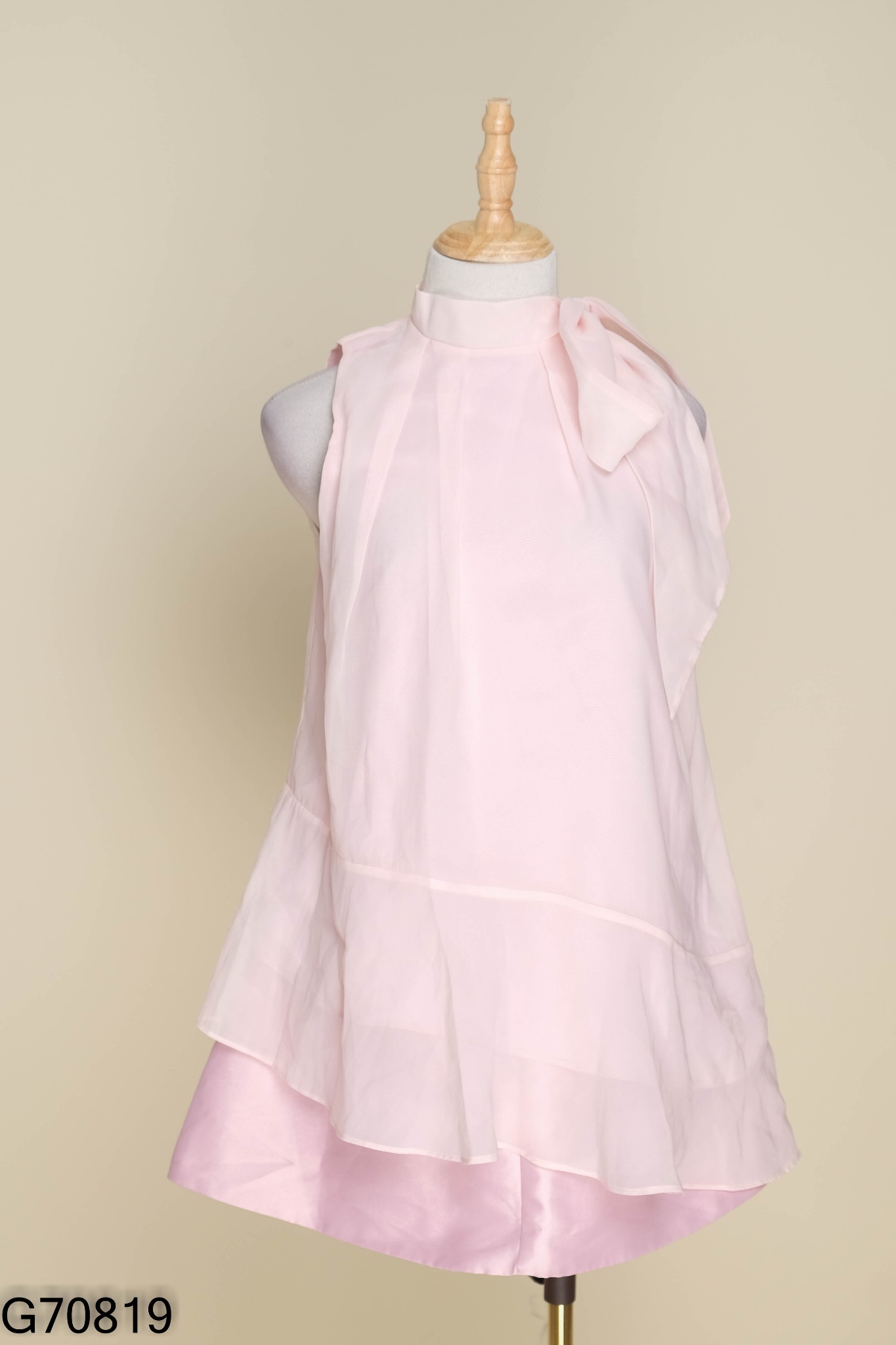 Set K CLOSET hồng áo sơ mi + chân váy