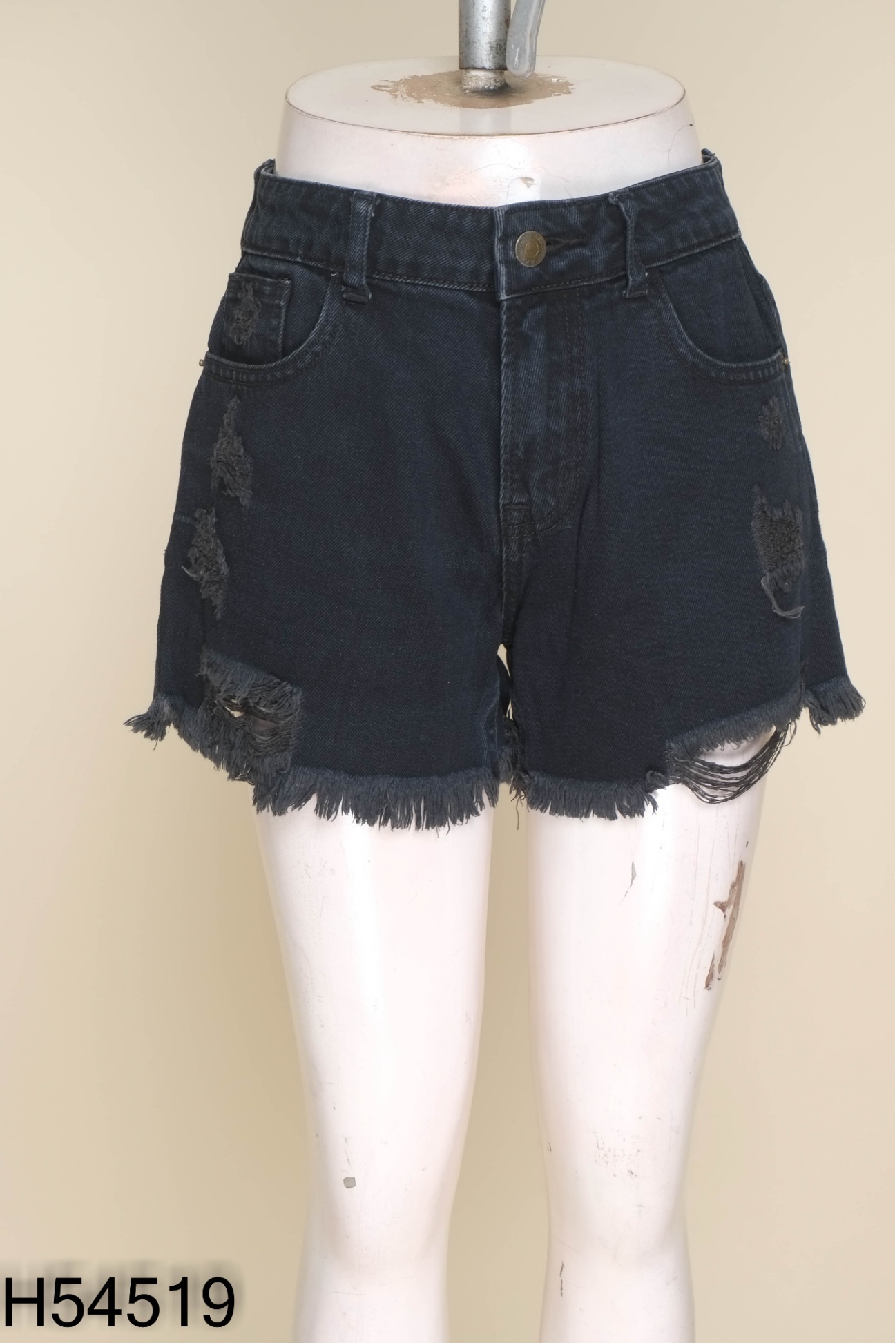 Quần shorts jeans xanh rách