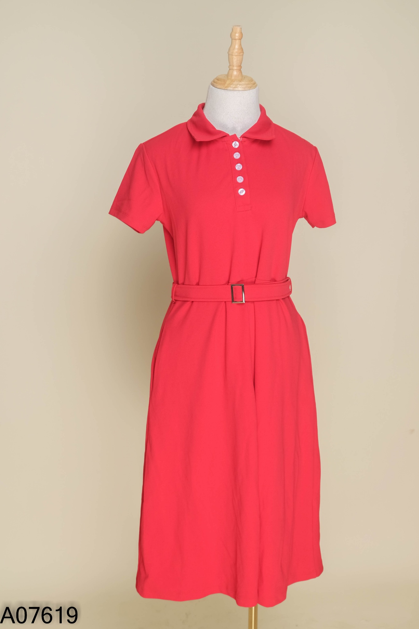 Váy TOMMY HILFIGER (xuất) đỏ cổ polo