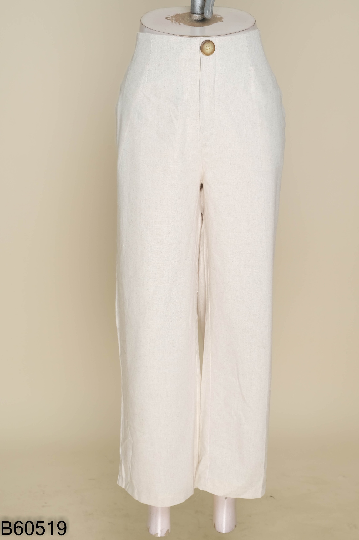 Quần linen be suông