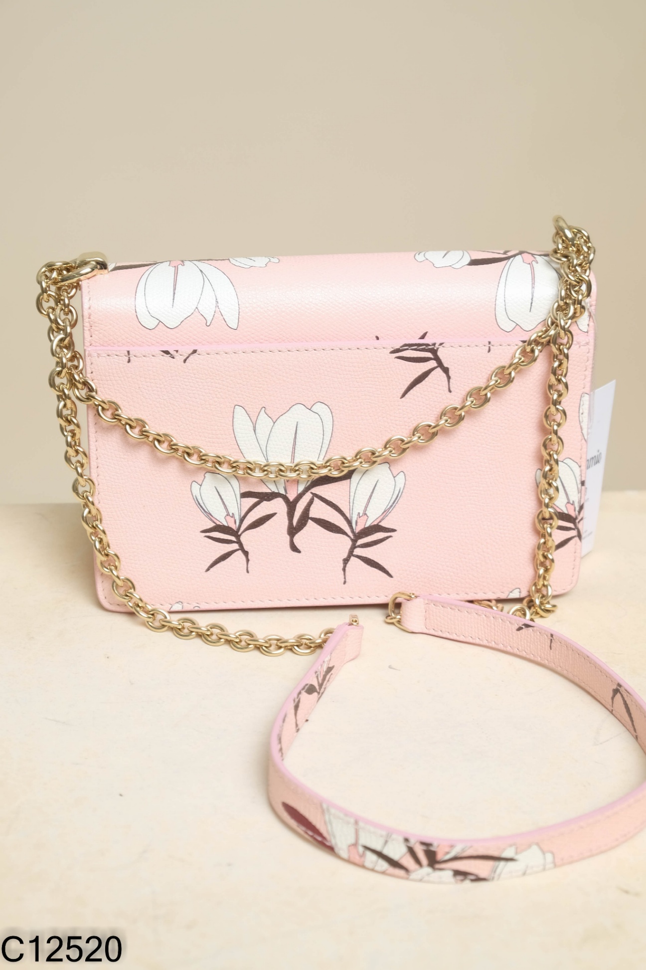 Túi hồng FURLA hồng họa tiết
