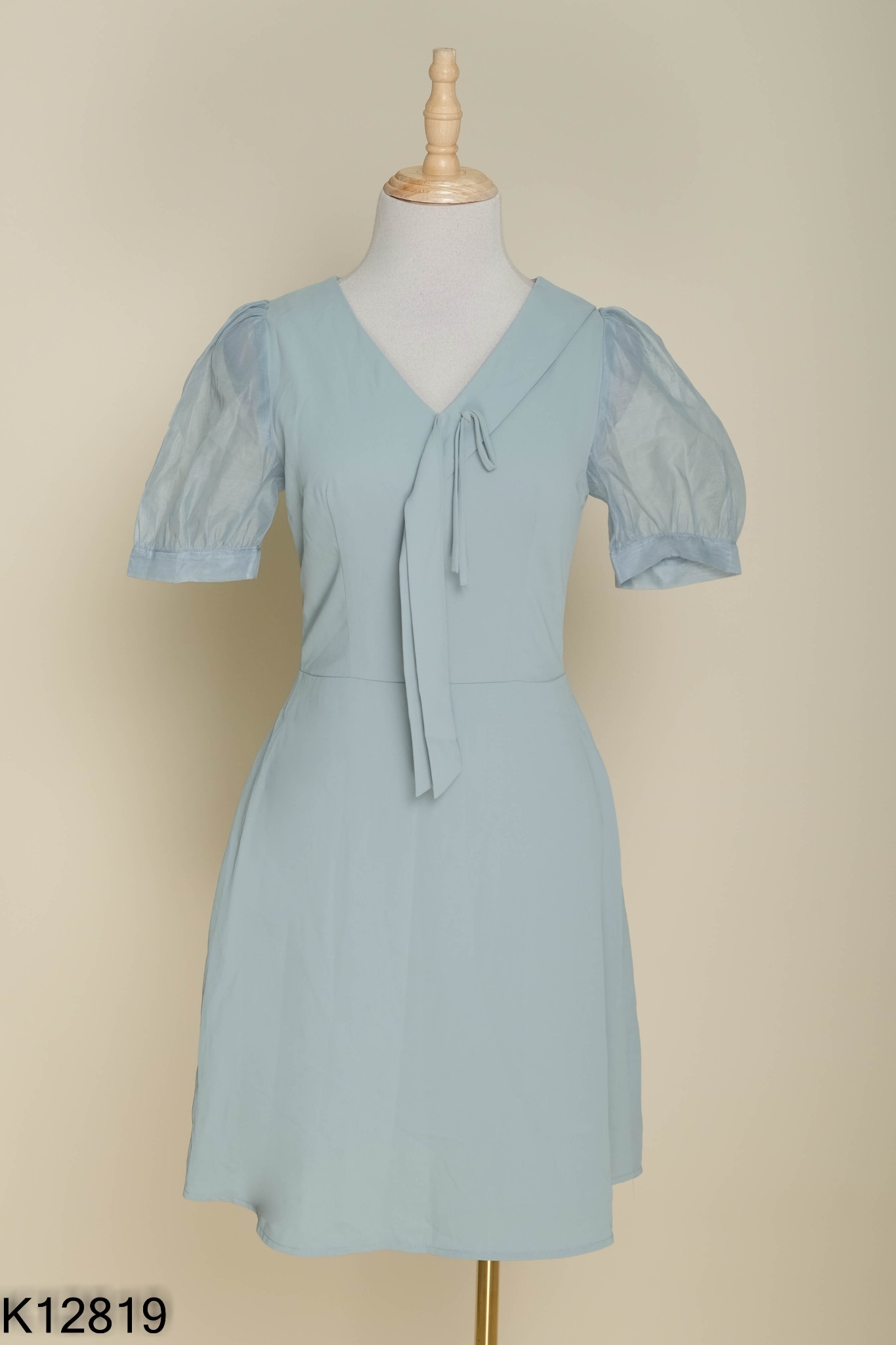 NEWTAG Váy xanh ADORE DRESS tay voan