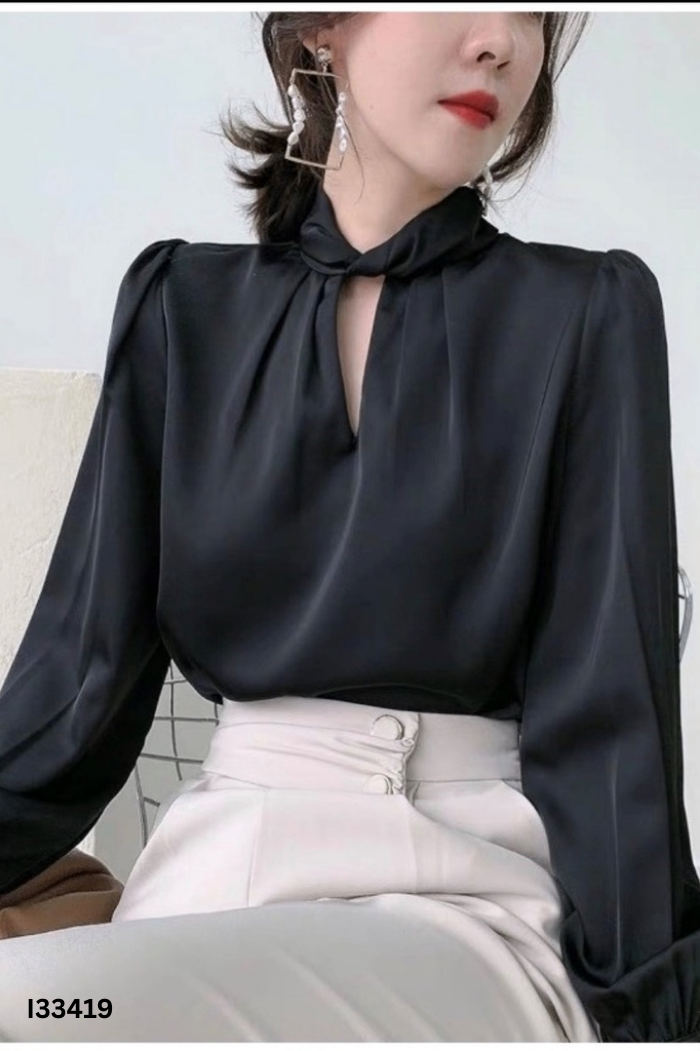 Áo LAMIGO lụa đen