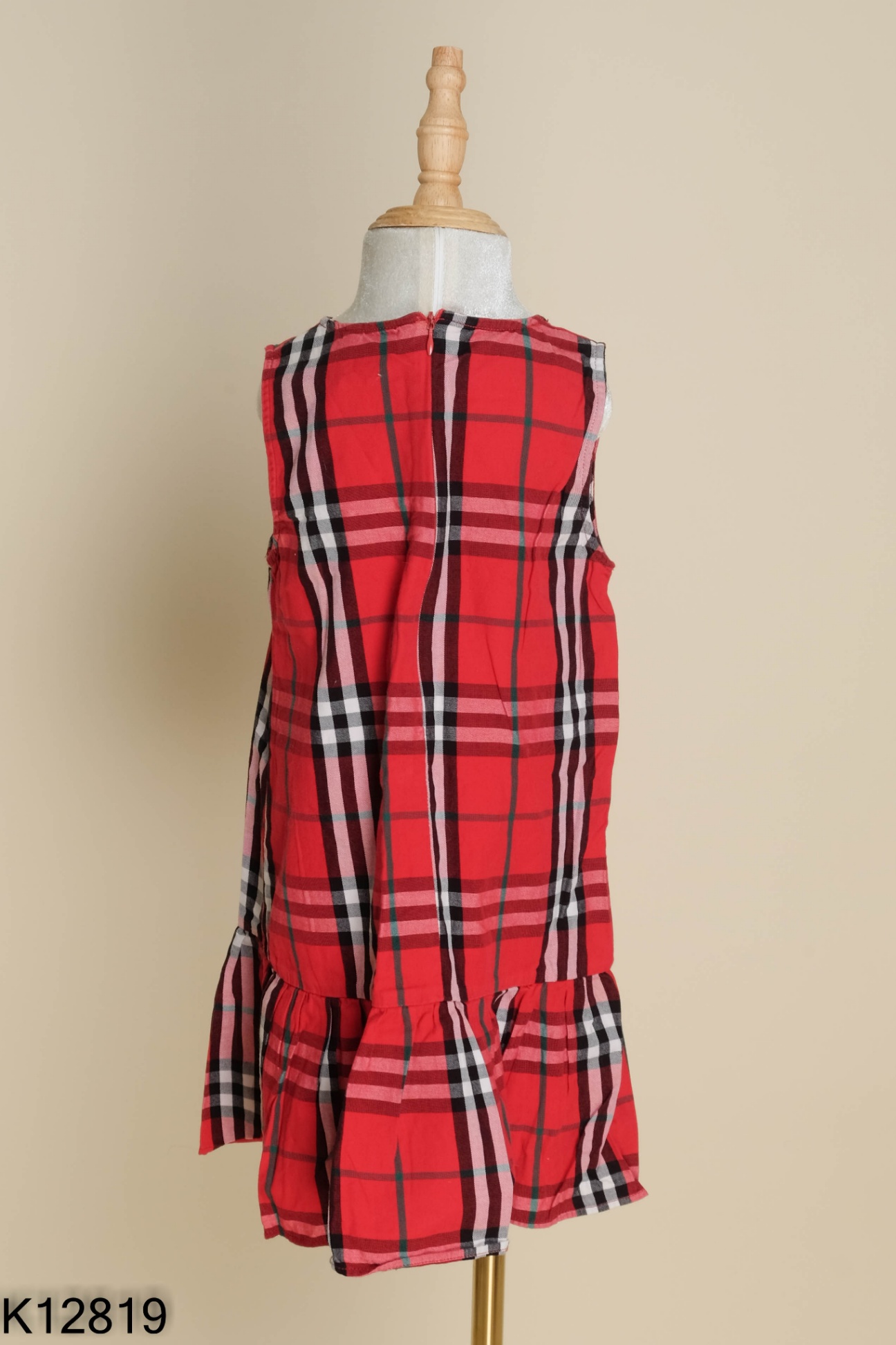 Váy đỏ kẻ caro KIDS