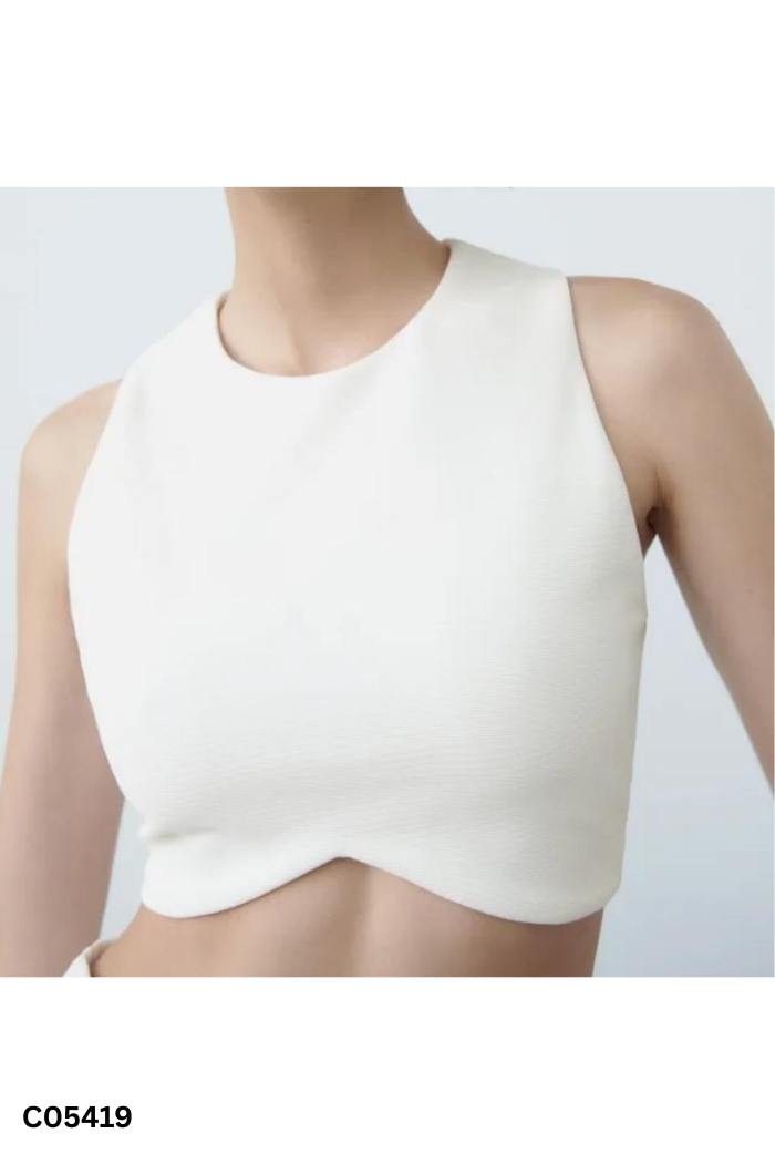 Áo ZARA 3 lỗ trắng sọc ngang