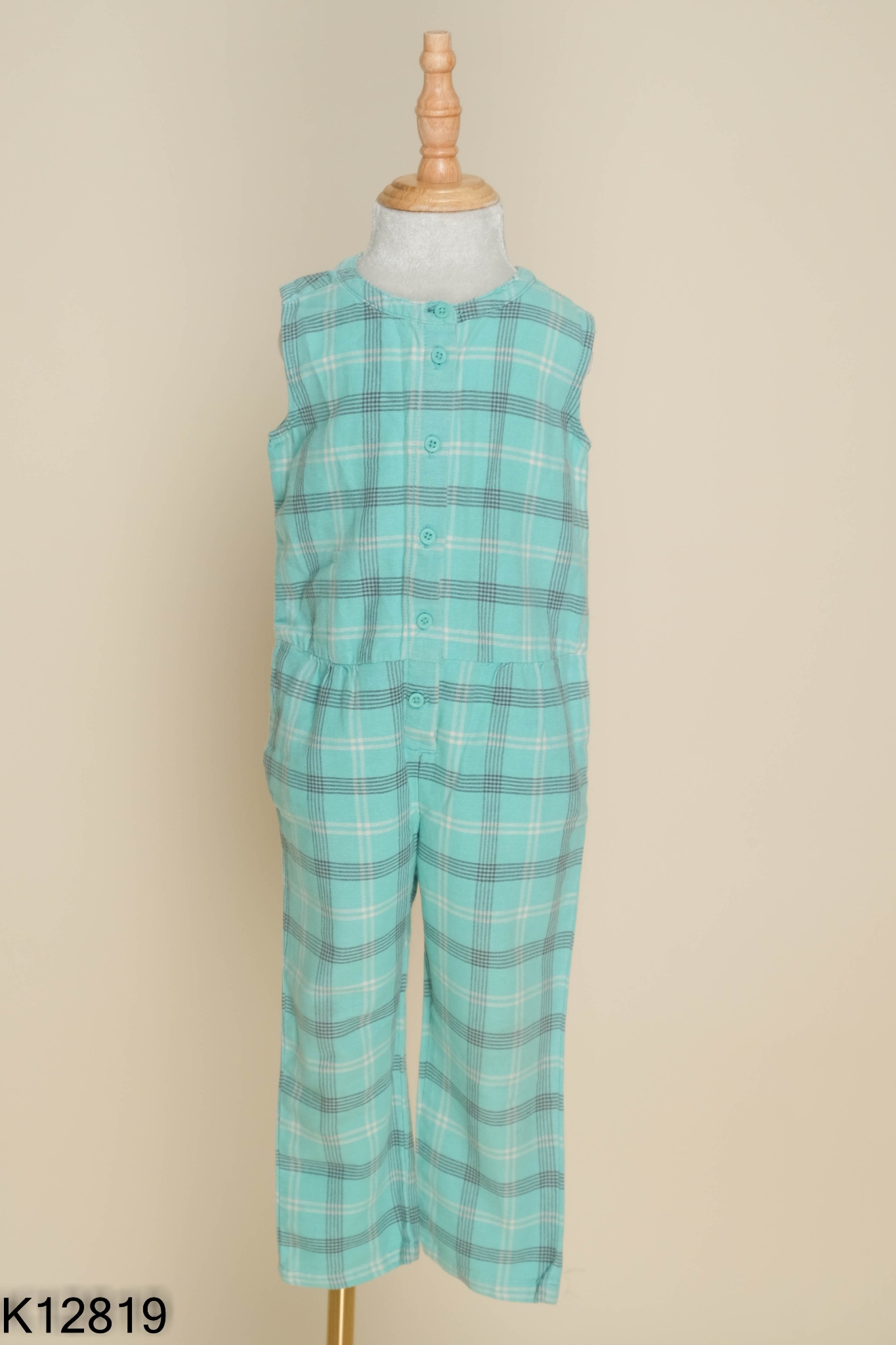 Jumpsuits GAP xanh kẻ KIDS