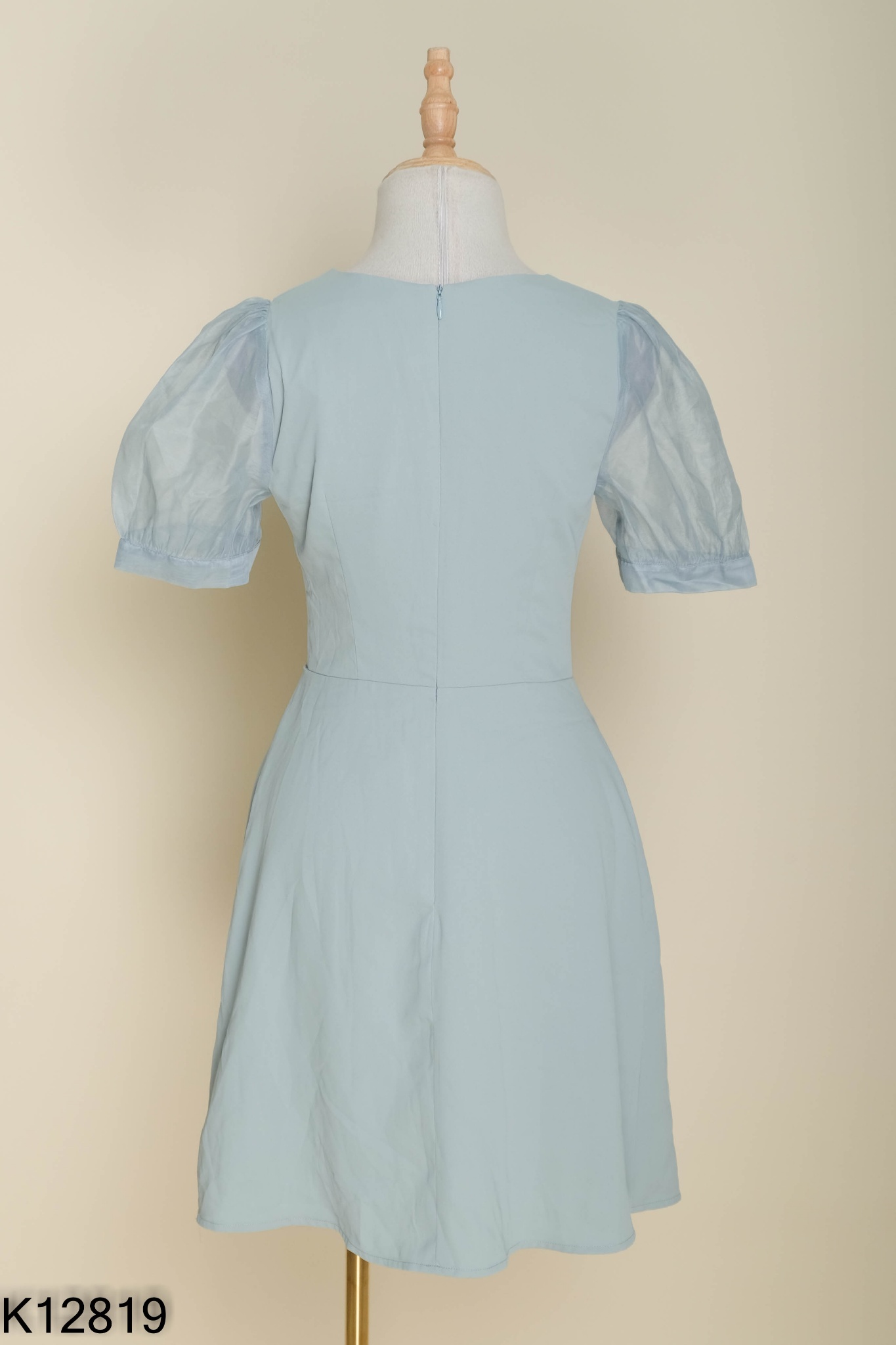 NEWTAG Váy xanh ADORE DRESS tay voan