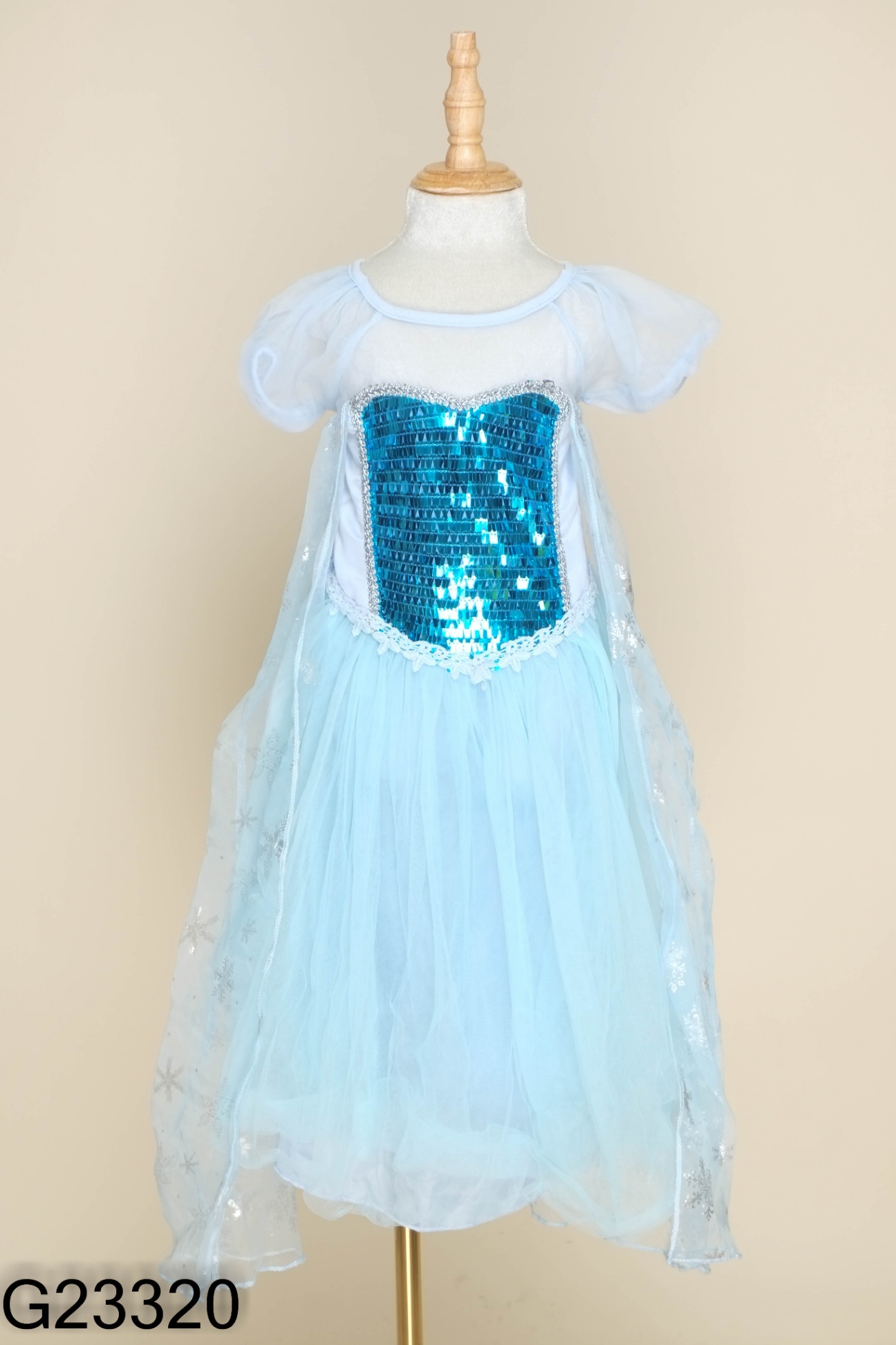 Váy xanh phối lấp lánh KIDS