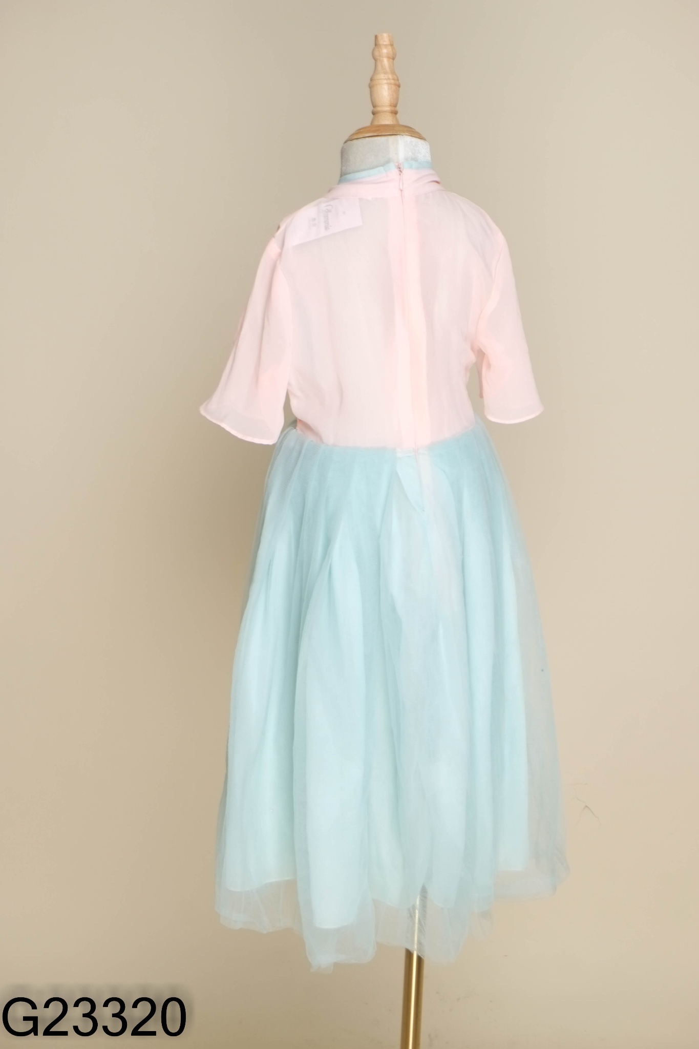 Váy hồng phối xanh KIDS