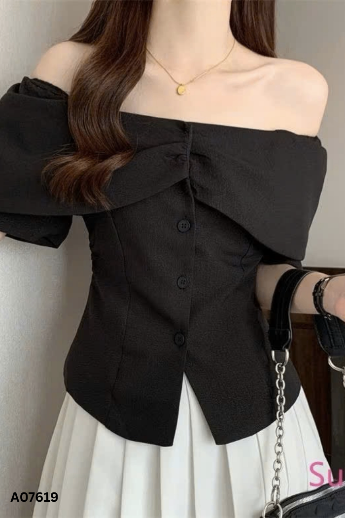 Áo ZY GODDESS trễ vai đen