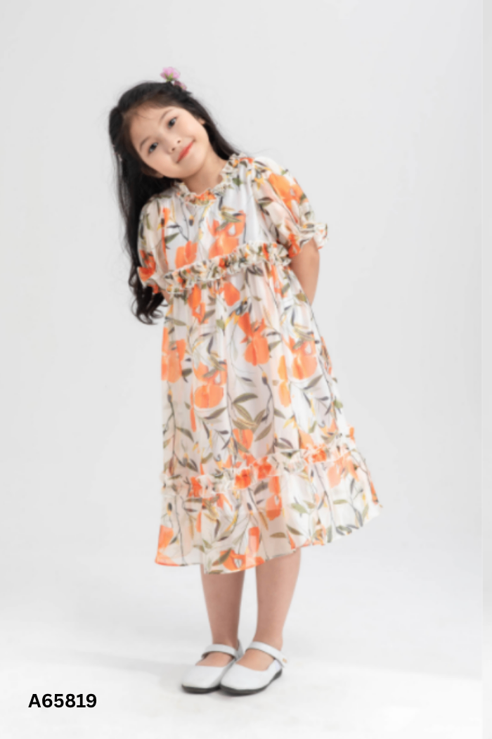 NEWTAG Váy voan be IVY MODA be hoa KIDS