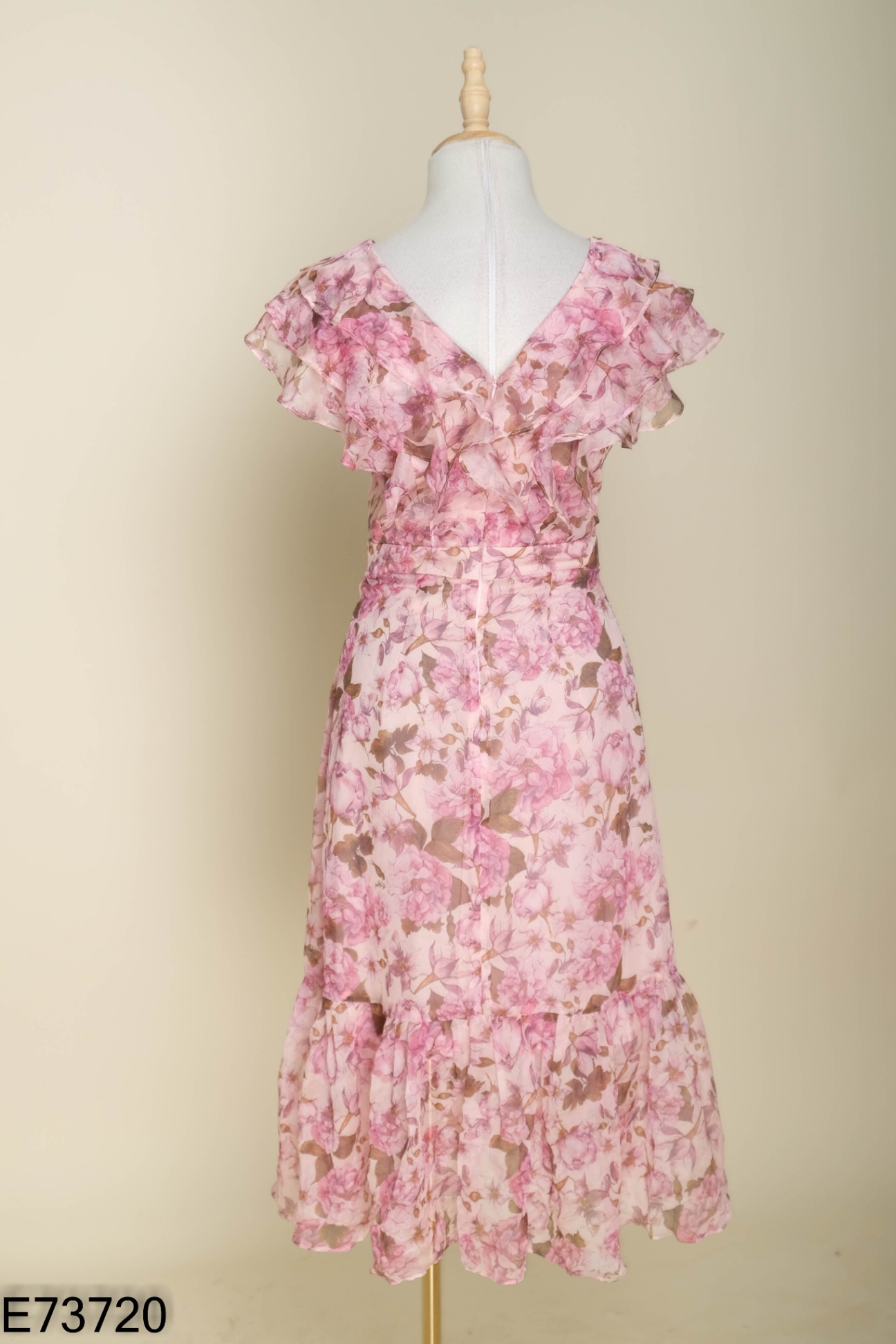 Váy hồng hoa IVY MODA phối bèo