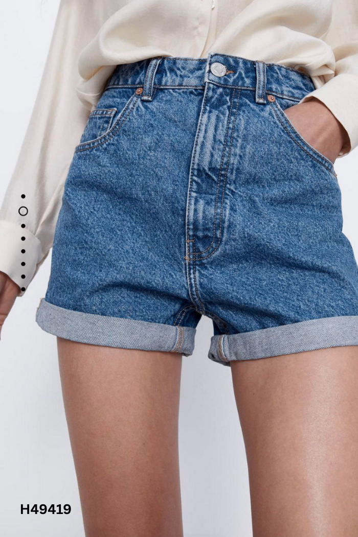 Quần short ZARA xanh trơn
