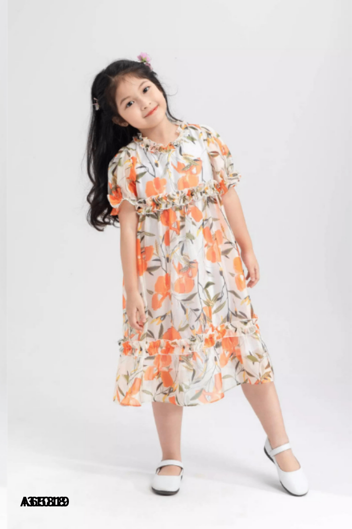 NEWTAG Váy voan be IVY MODA be hoa KIDS