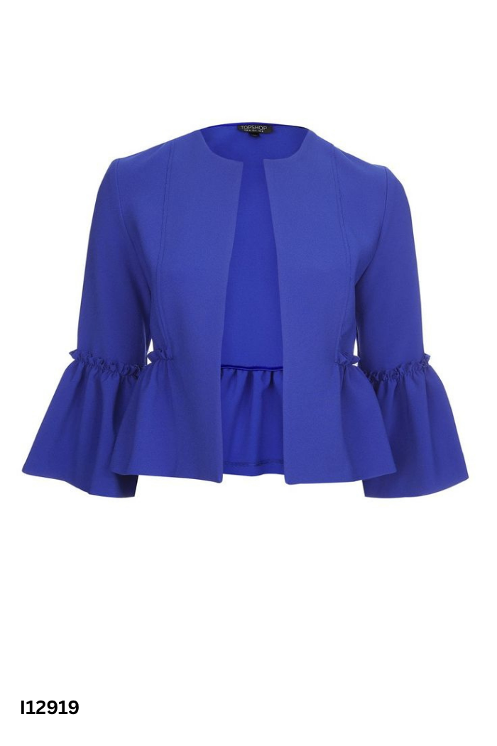 Áo xanh coban TOPSHOP tay loe