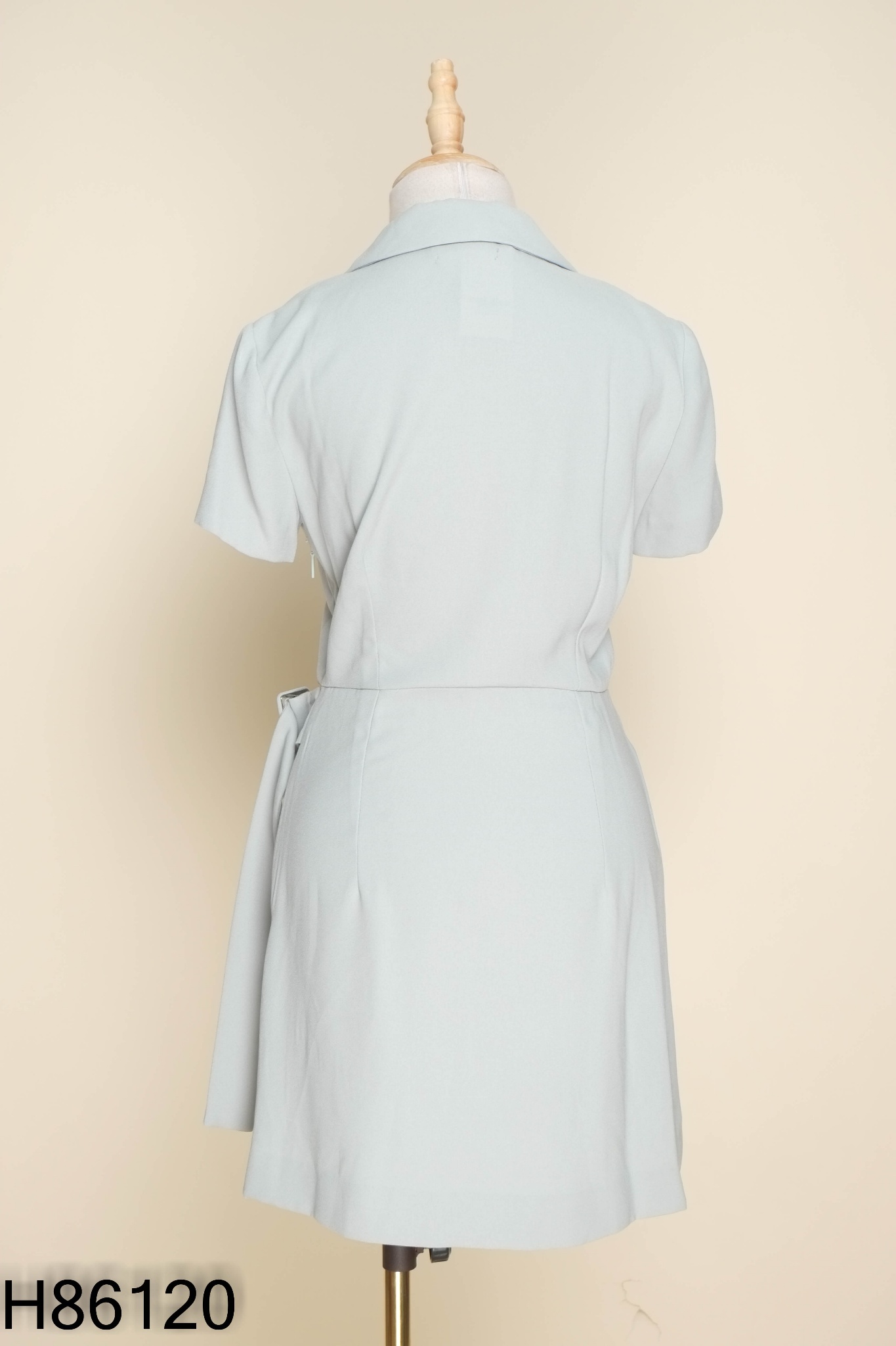 Váy xanh MNAGO cổ vest