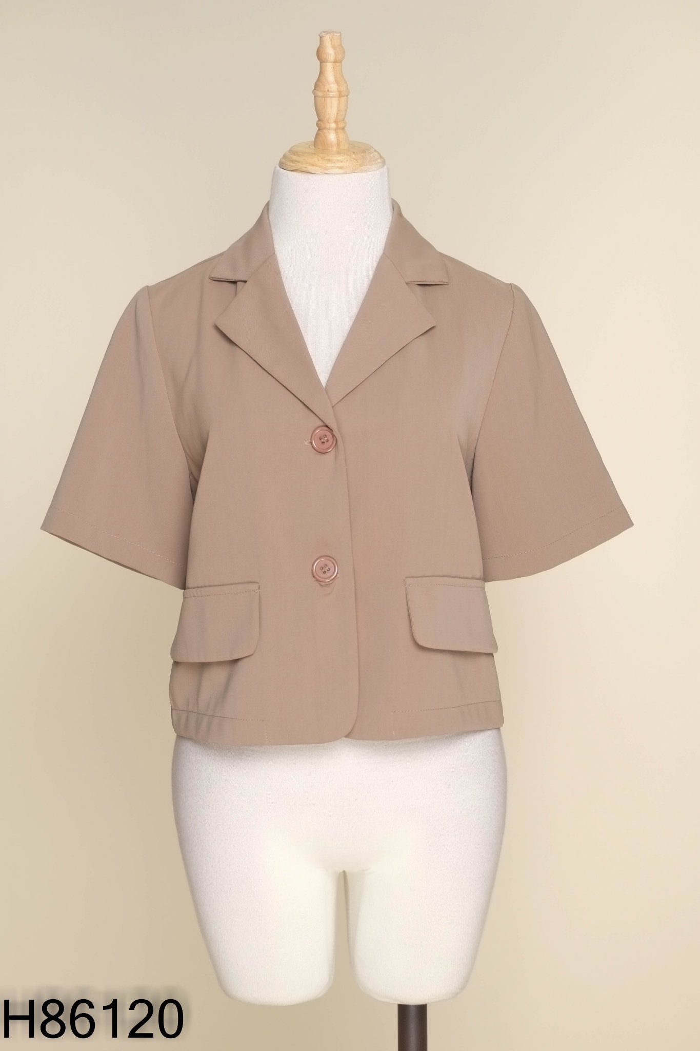 Áo ghi be cổ vest