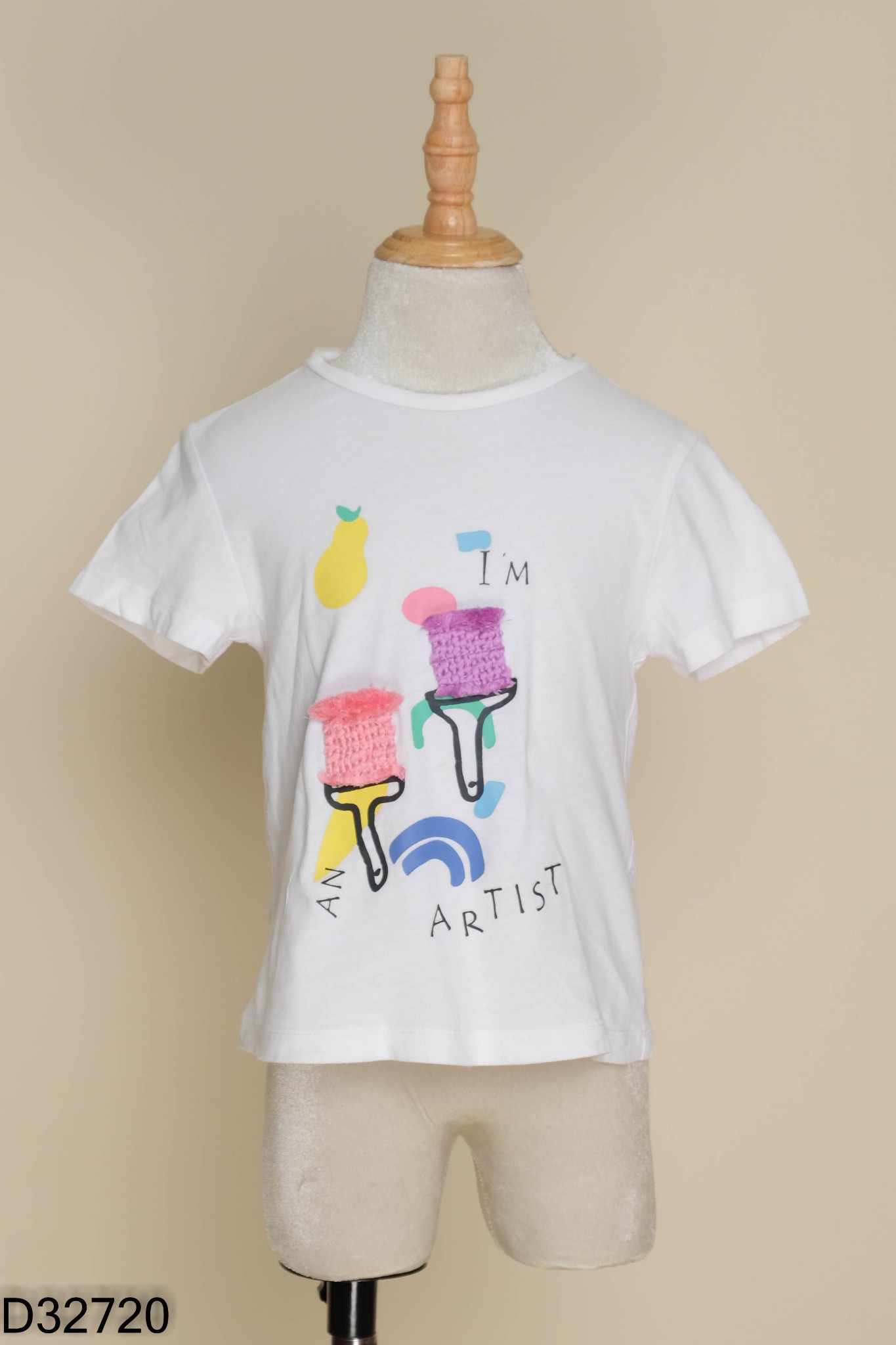 Áo IVY MODA trắng phối hình KIDS