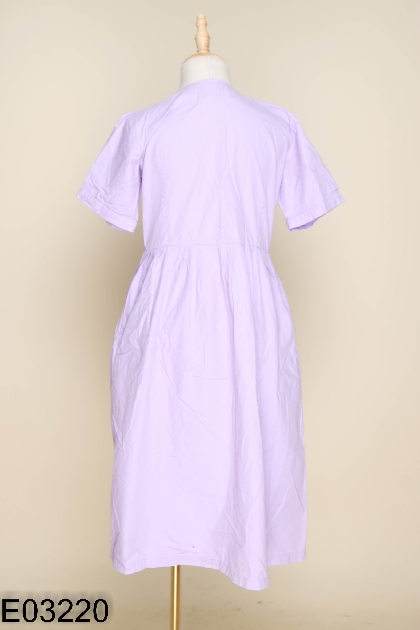 Váy tím babydoll trơn
