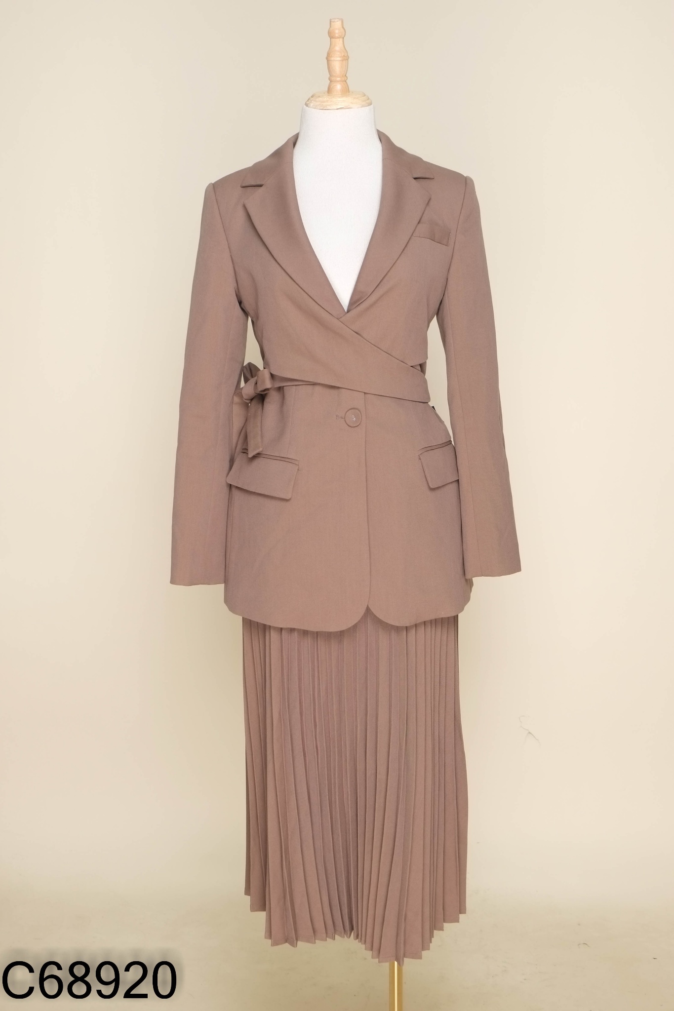 SET STAYTOWN Blazer nâu trơn + quần dài