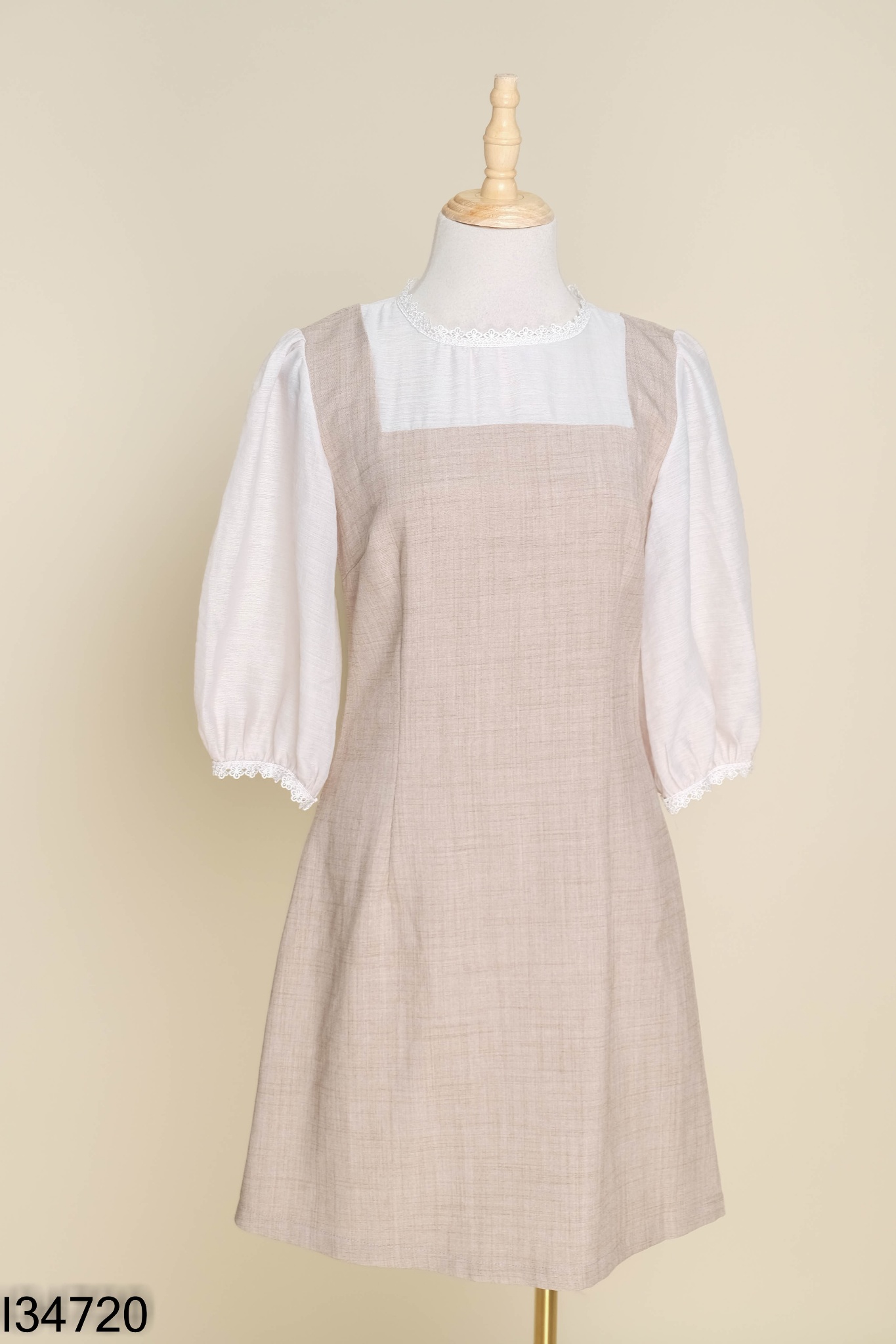 Váy DAISY hồng phối trắng